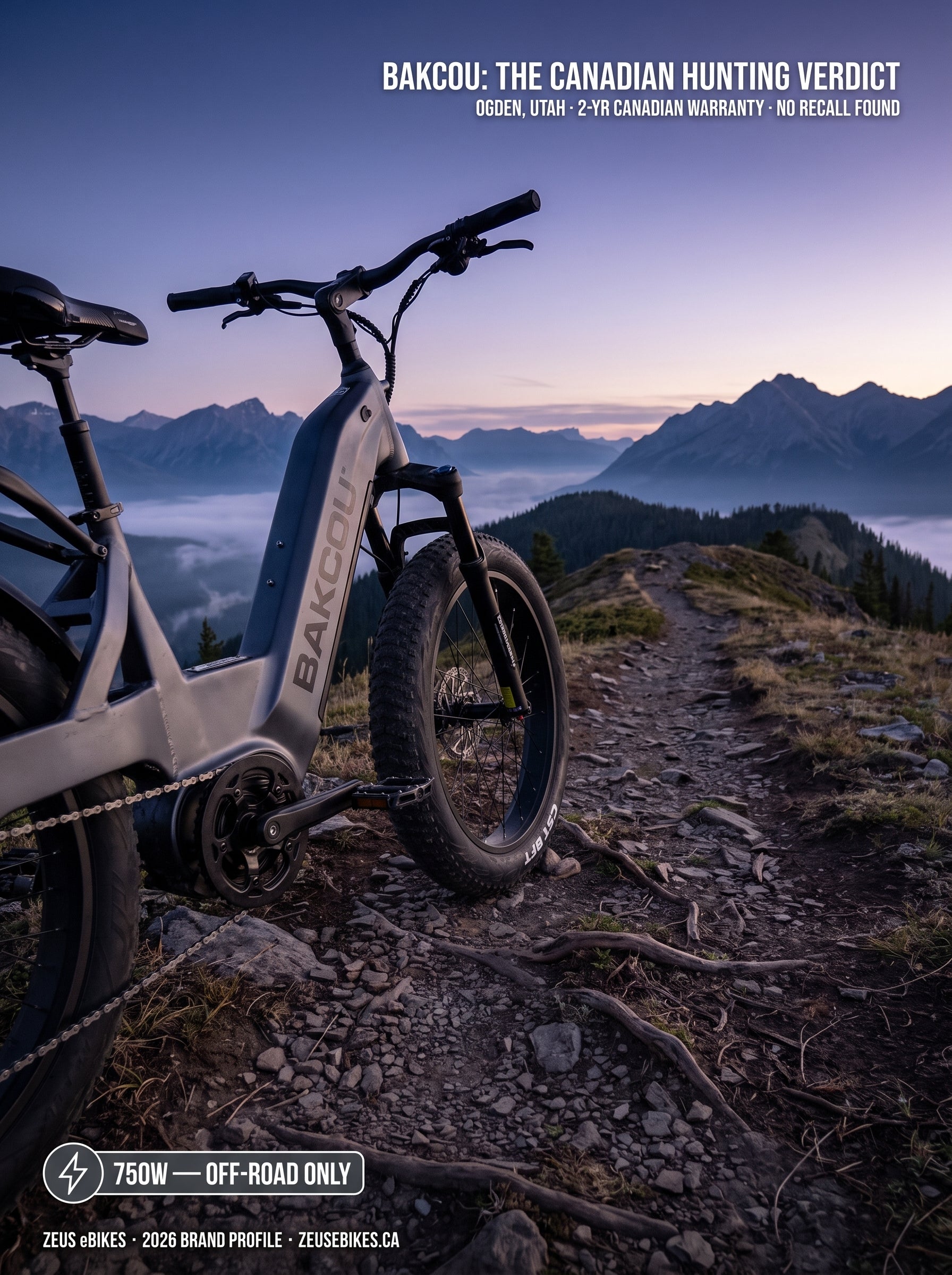 Bakcou hunting eBikes Canada — verified brand profile 2026 · Zeus eBikes