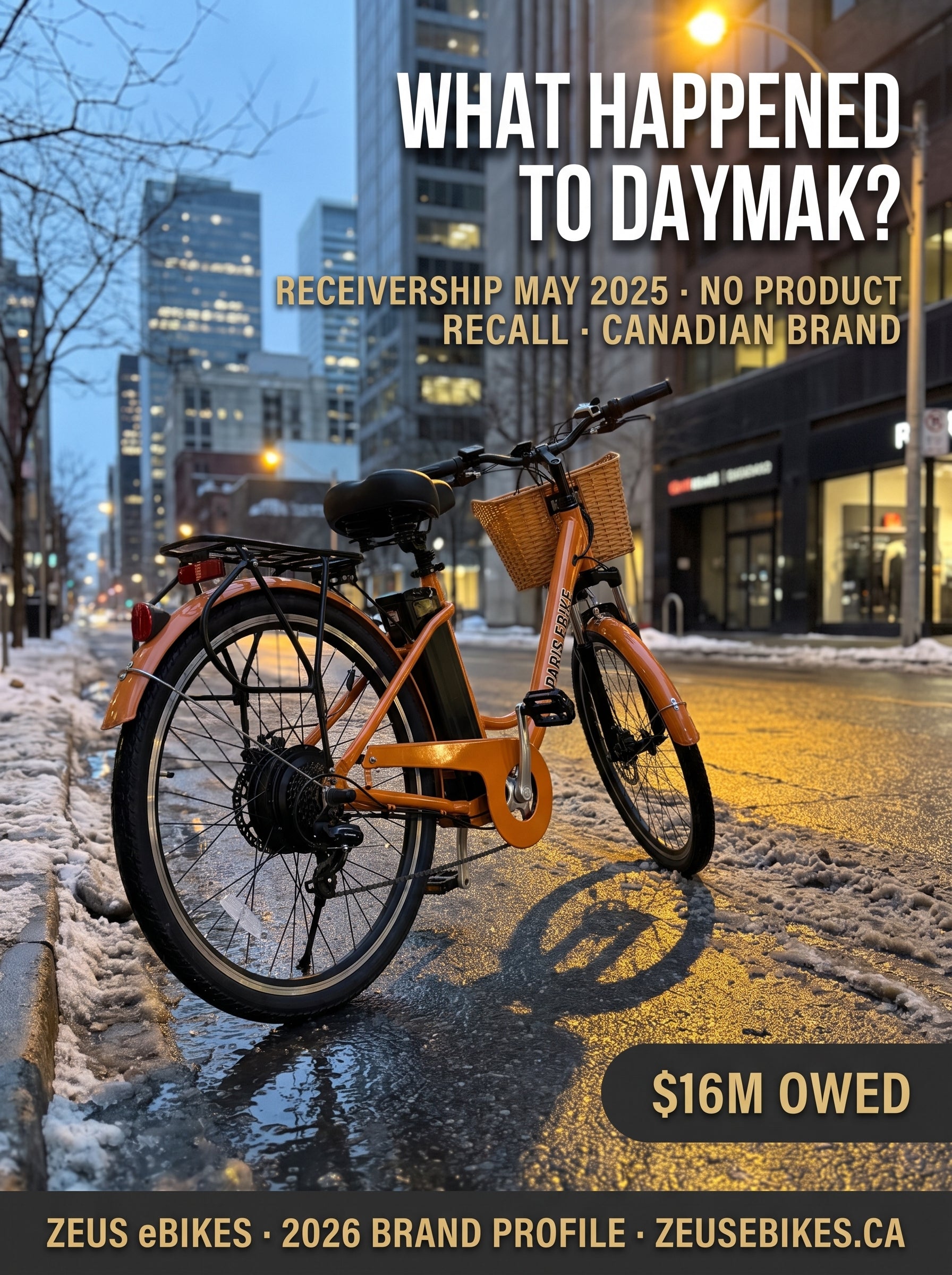 Daymak eBikes Canada — verified brand profile 2026 · Zeus eBikes