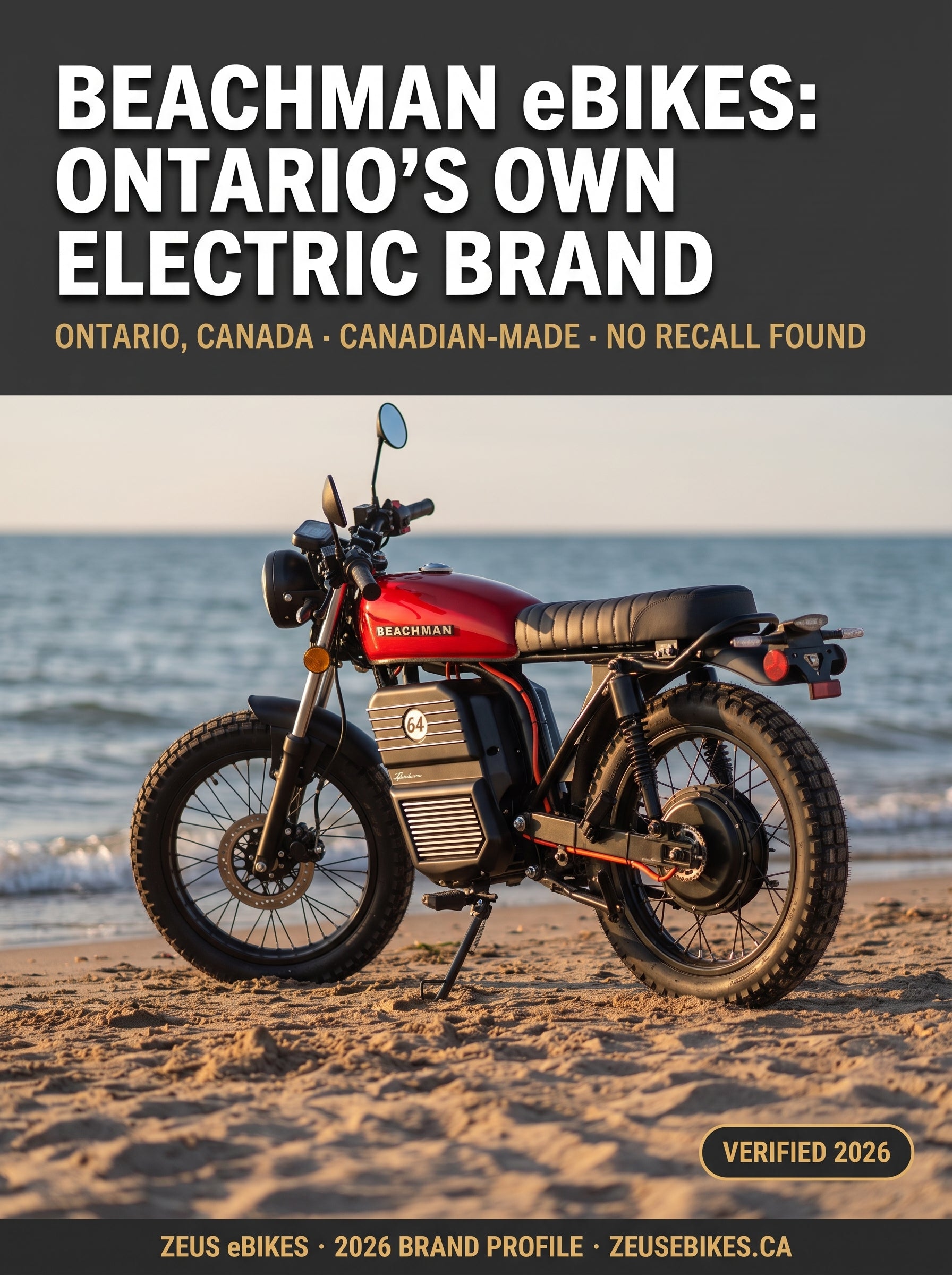 Beachman electric motorbikes Canada — verified brand profile 2026 · Zeus eBikes