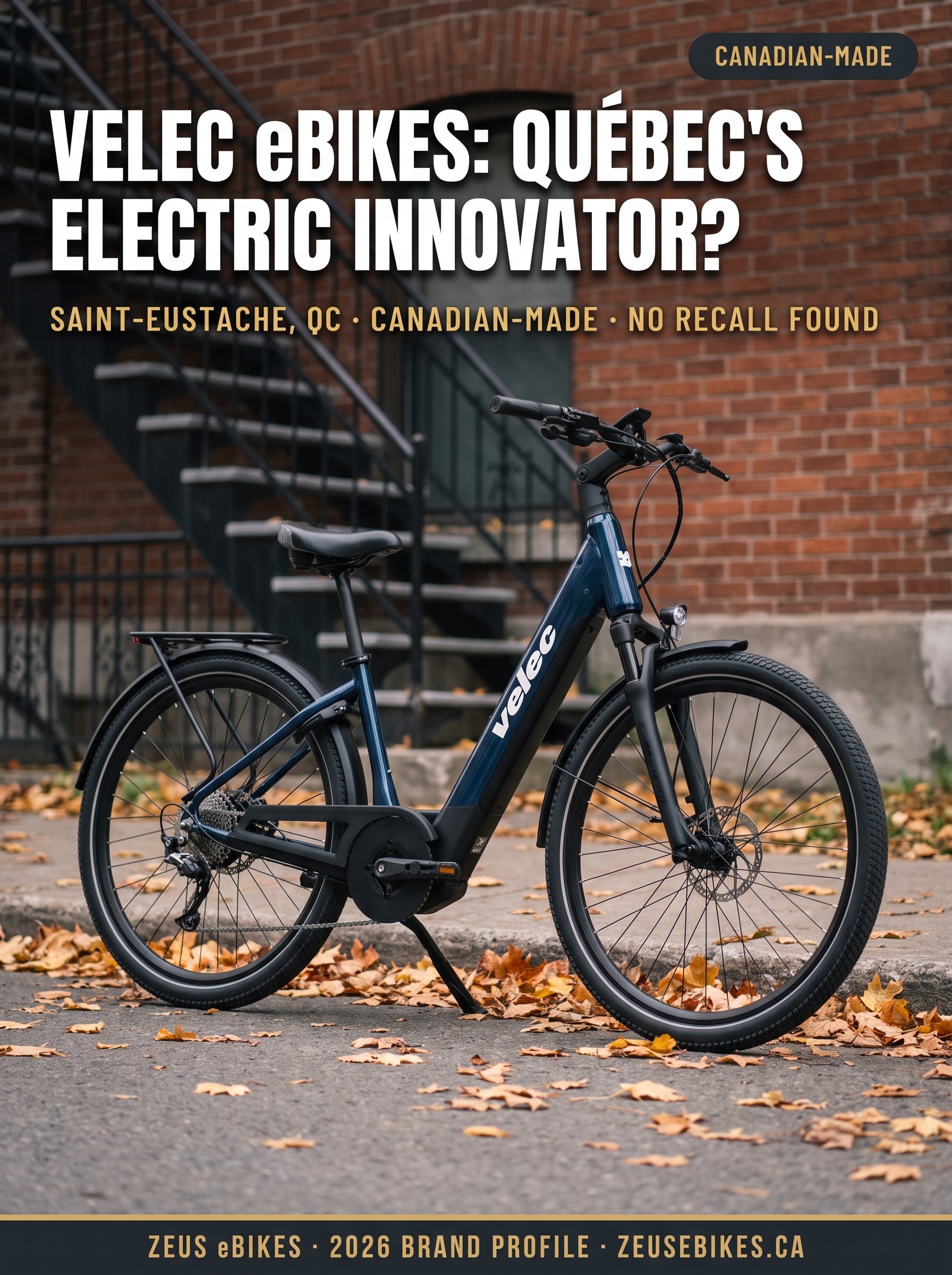 Velec eBikes Canada — verified brand profile 2026 · Zeus eBikes