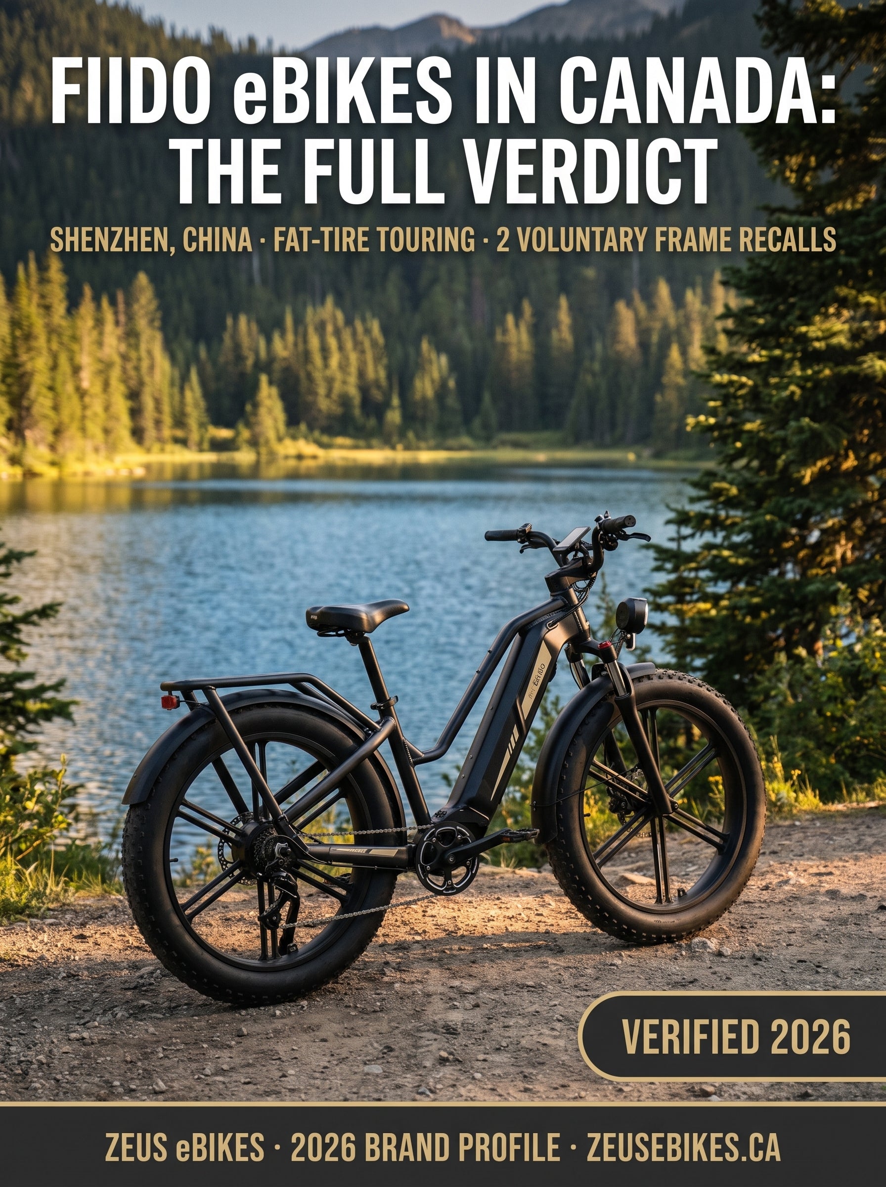 Fiido eBikes Canada — Titan fat-tire touring electric bike, brand profile cover, verified 2026