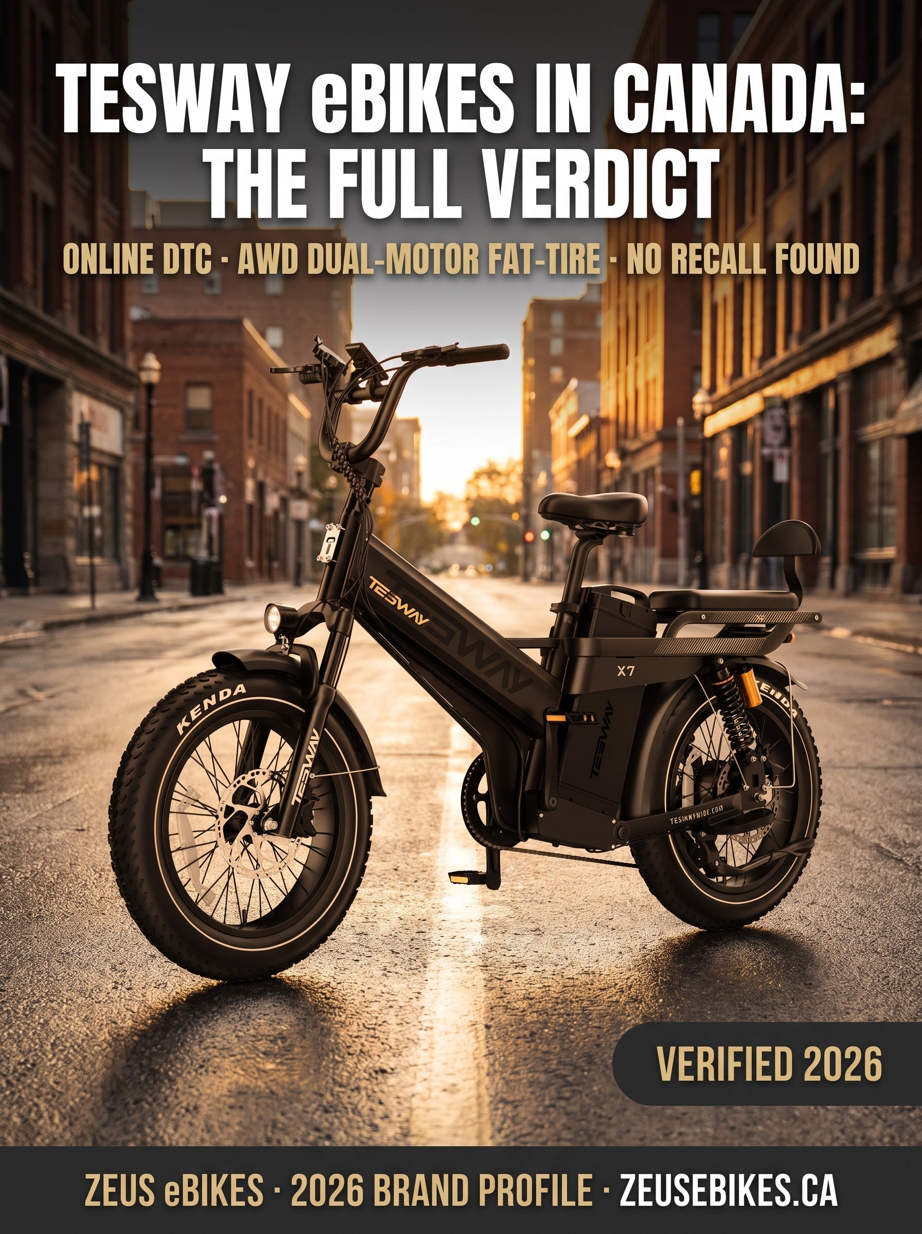 Tesway eBikes Canada — X7 Pro AWD fat-tire electric bike, brand profile cover, verified 2026