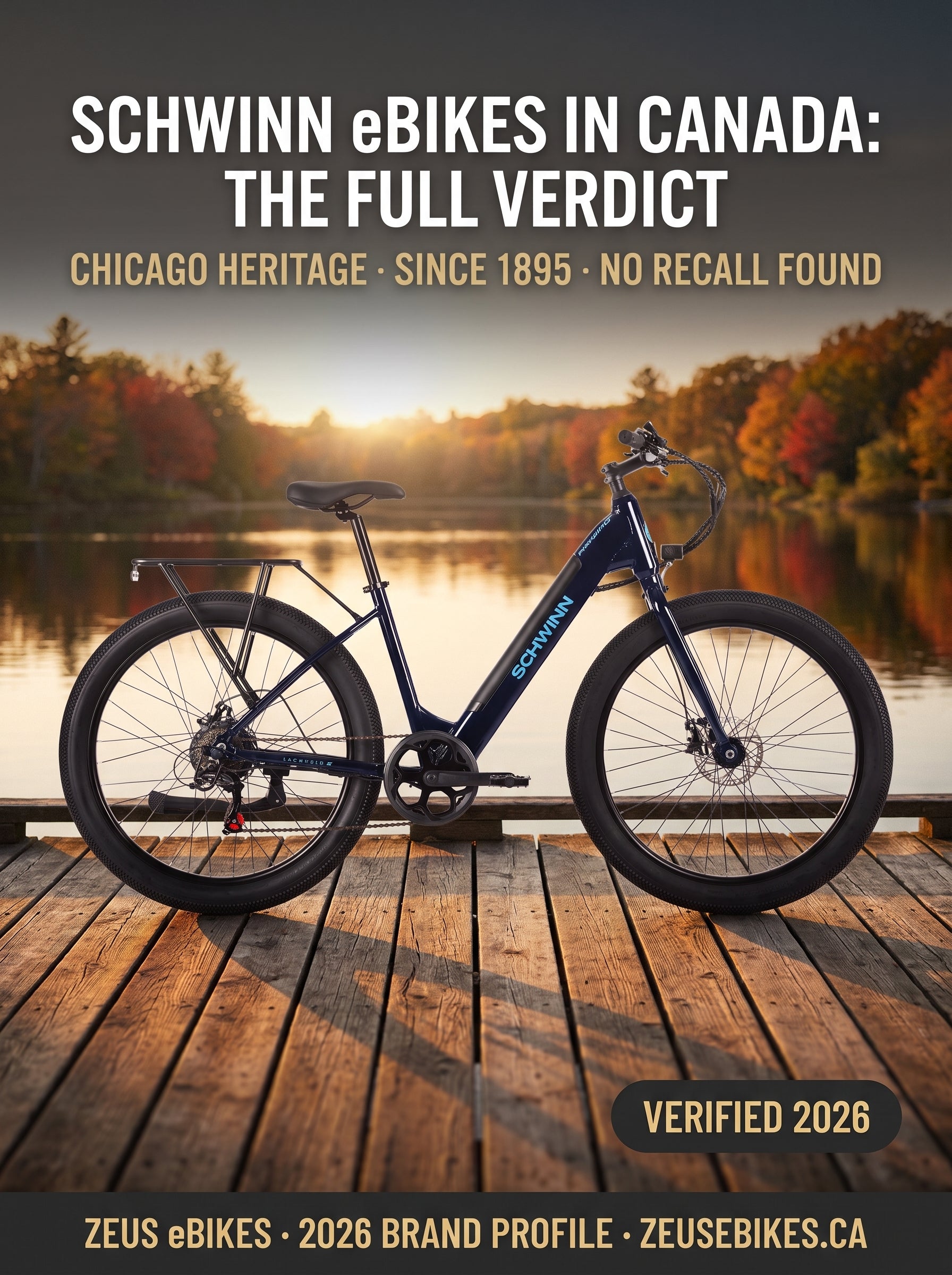 Schwinn eBikes Canada — Parkwood step-through cruiser electric bike, brand profile cover, verified 2026
