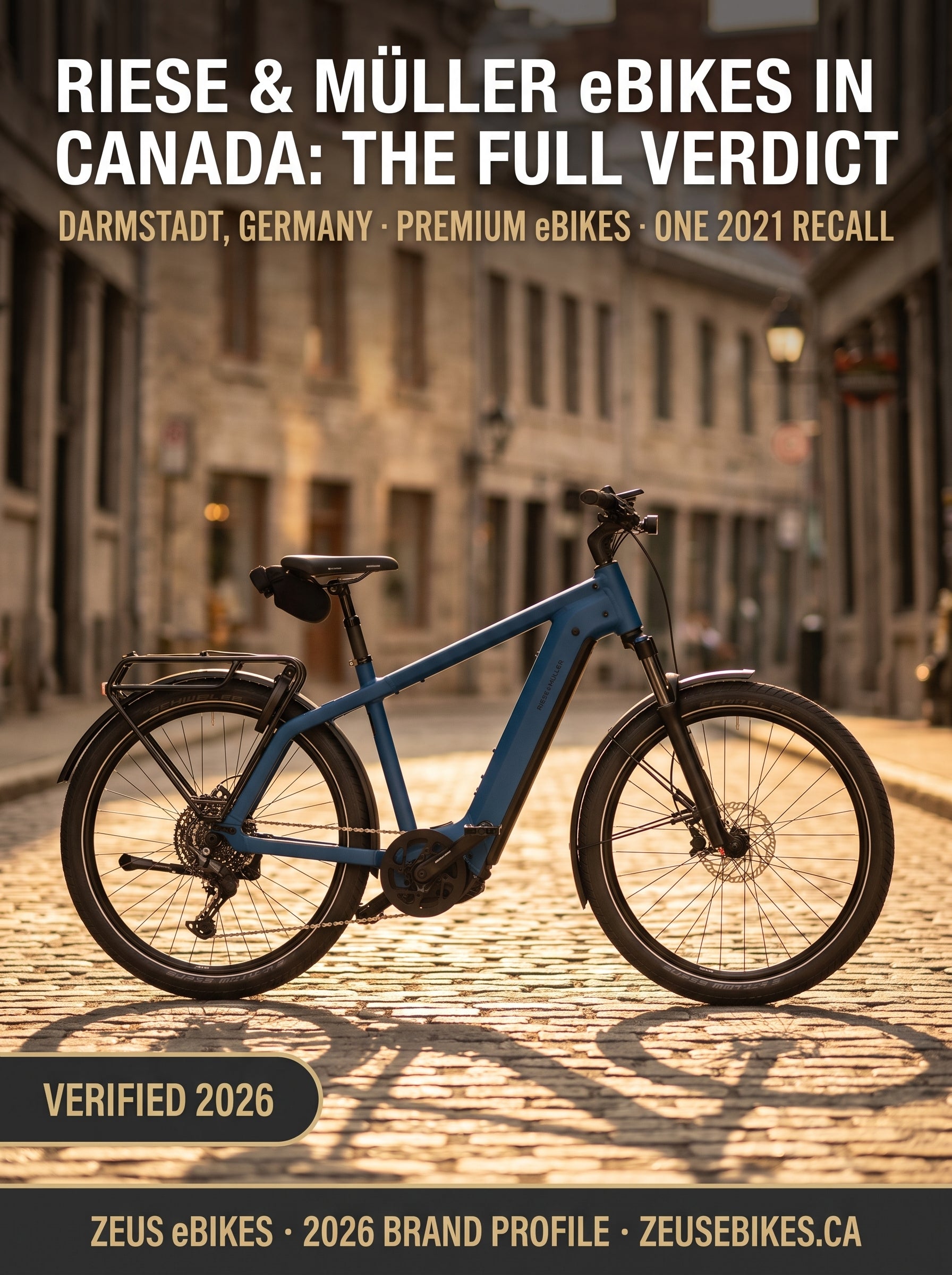Riese & Muller eBikes Canada — Charger4 premium commuter electric bike, brand profile cover, verified 2026
