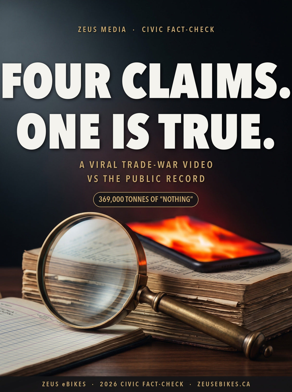 Magazine cover: FOUR CLAIMS. ONE IS TRUE.