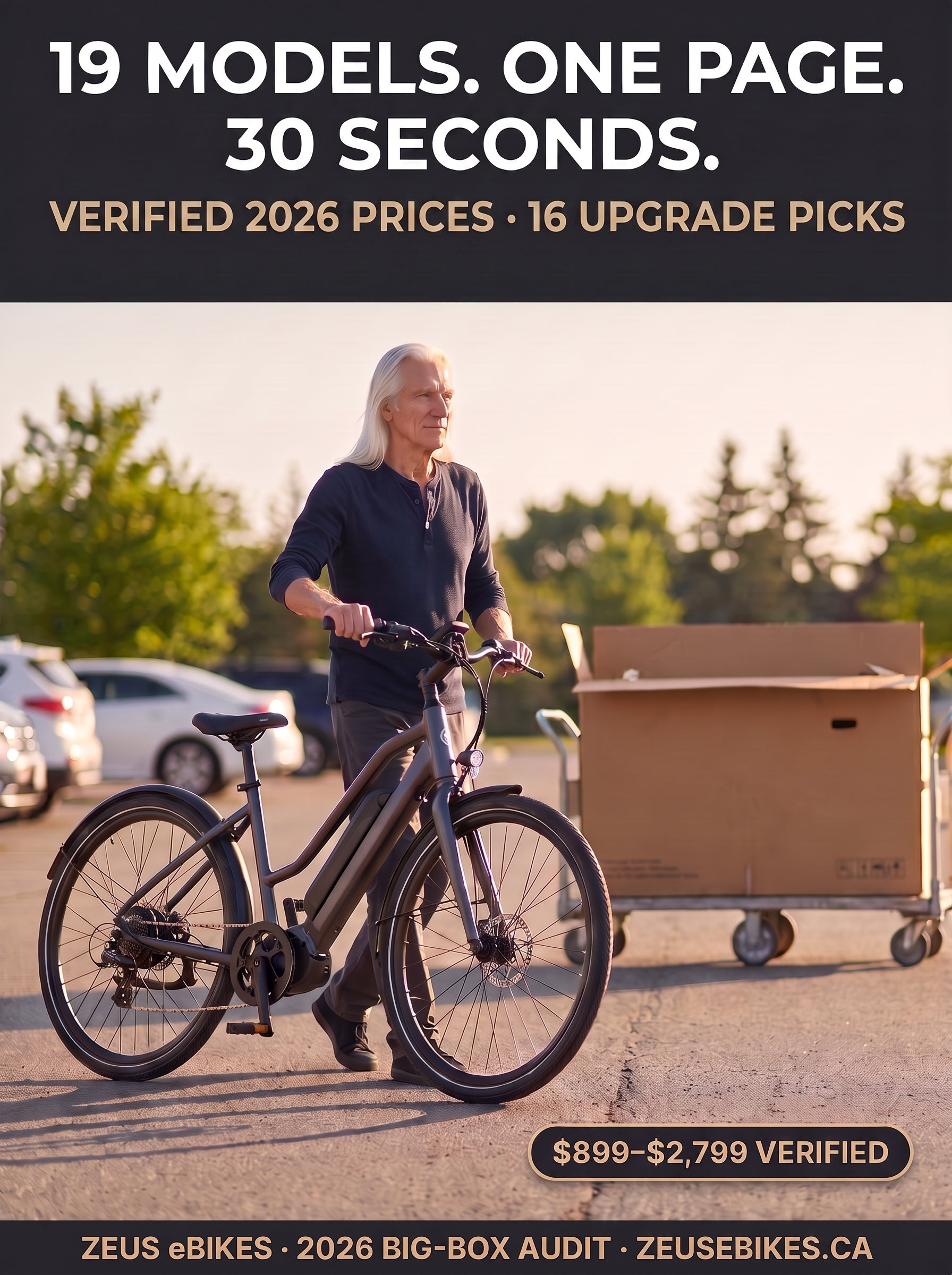 Canadian Tire eBikes Canada (2026): The Honest Audit of Every Model — Raleigh, iZip, Stratus & Junction — and 5 Zeus Alternatives — cover photo · Zeus eBikes Canada