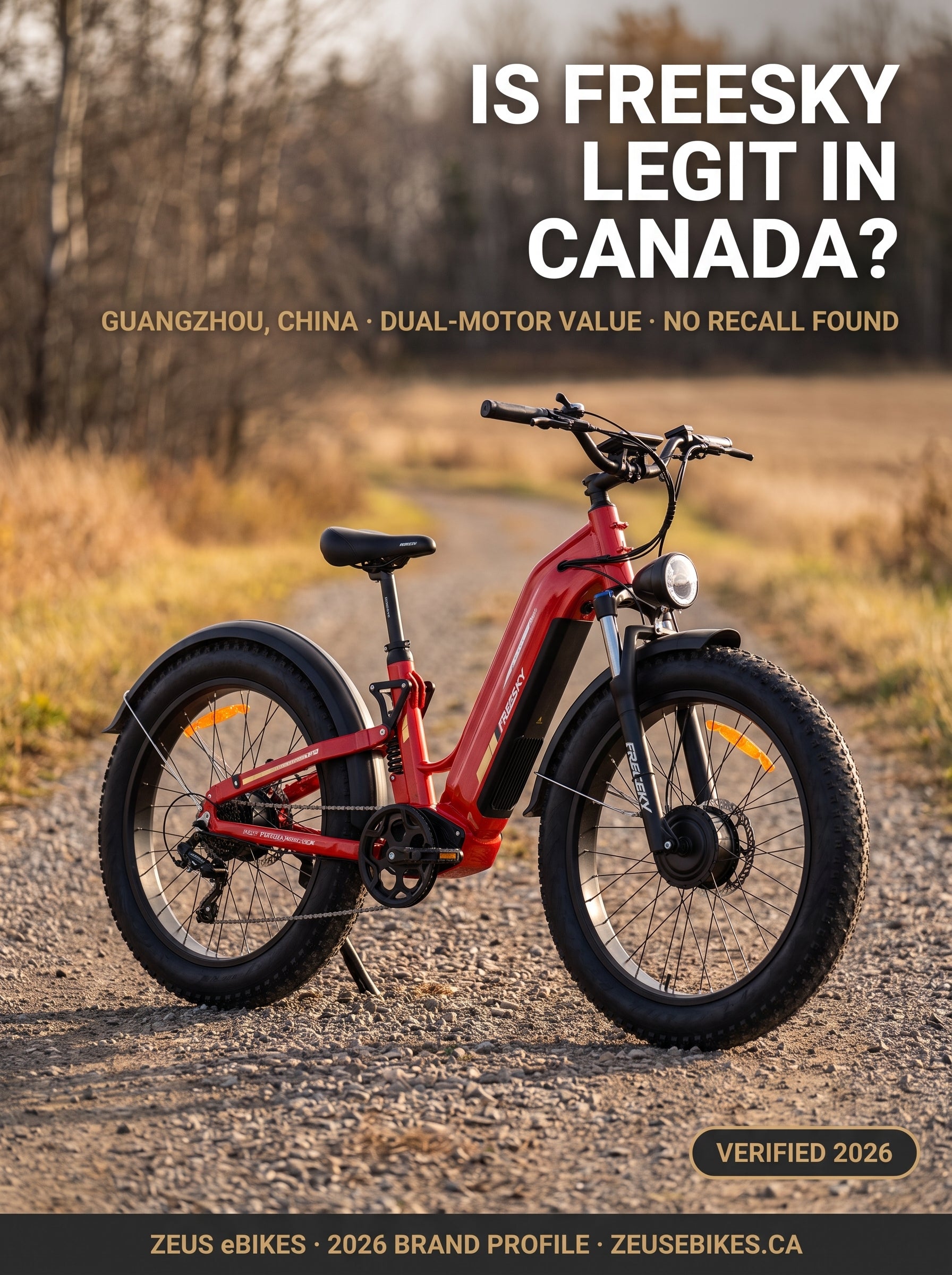 Zeus eBikes verified brand profile of FREESKY Canada 2026 — ownership, warranty reality, safety record, and sourced verdict