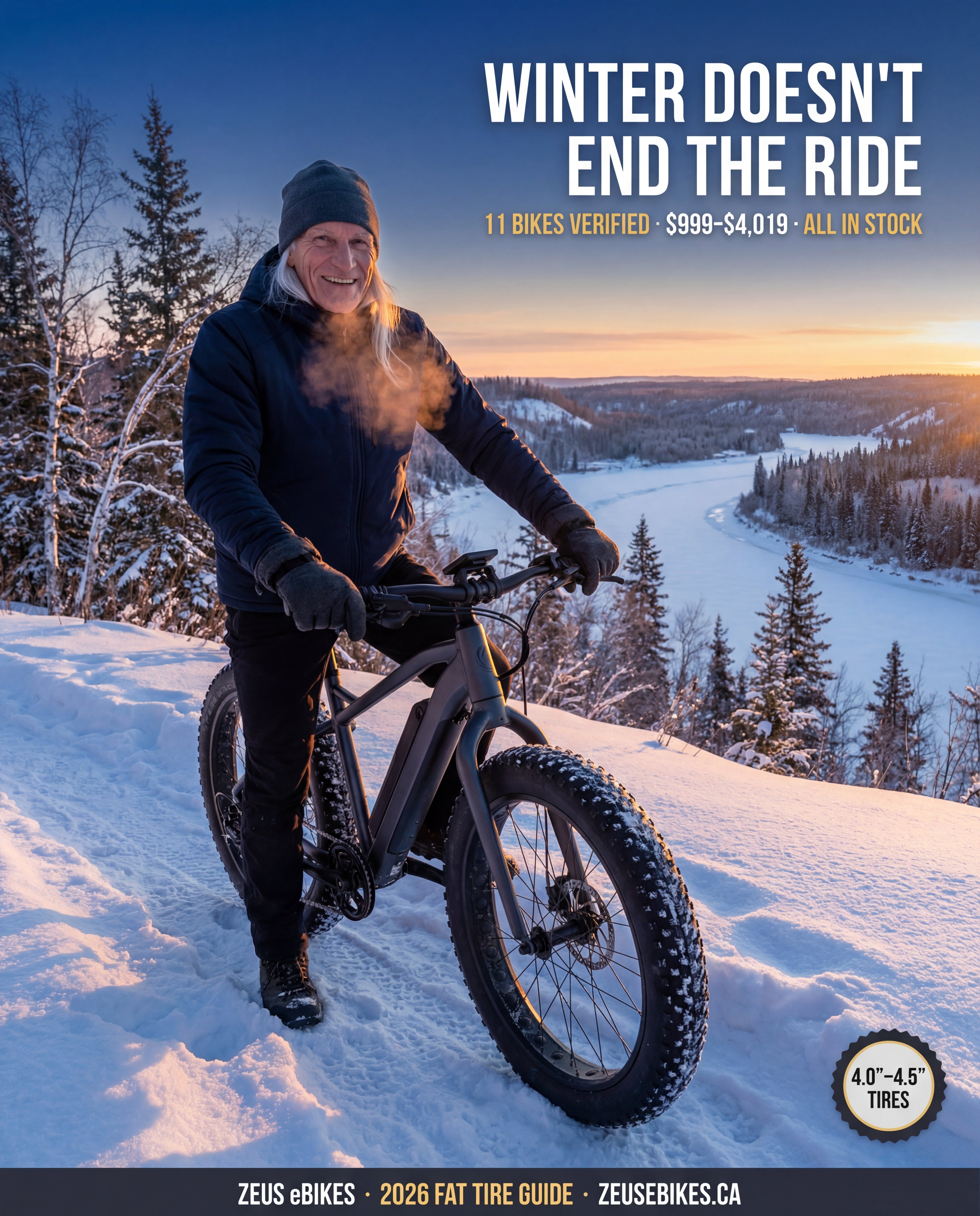 Fat Tire Electric Bikes in Canada (2026): How to Choose + 10 Picks for Winter, Hills & Comfort — cover photo · Zeus eBikes Canada