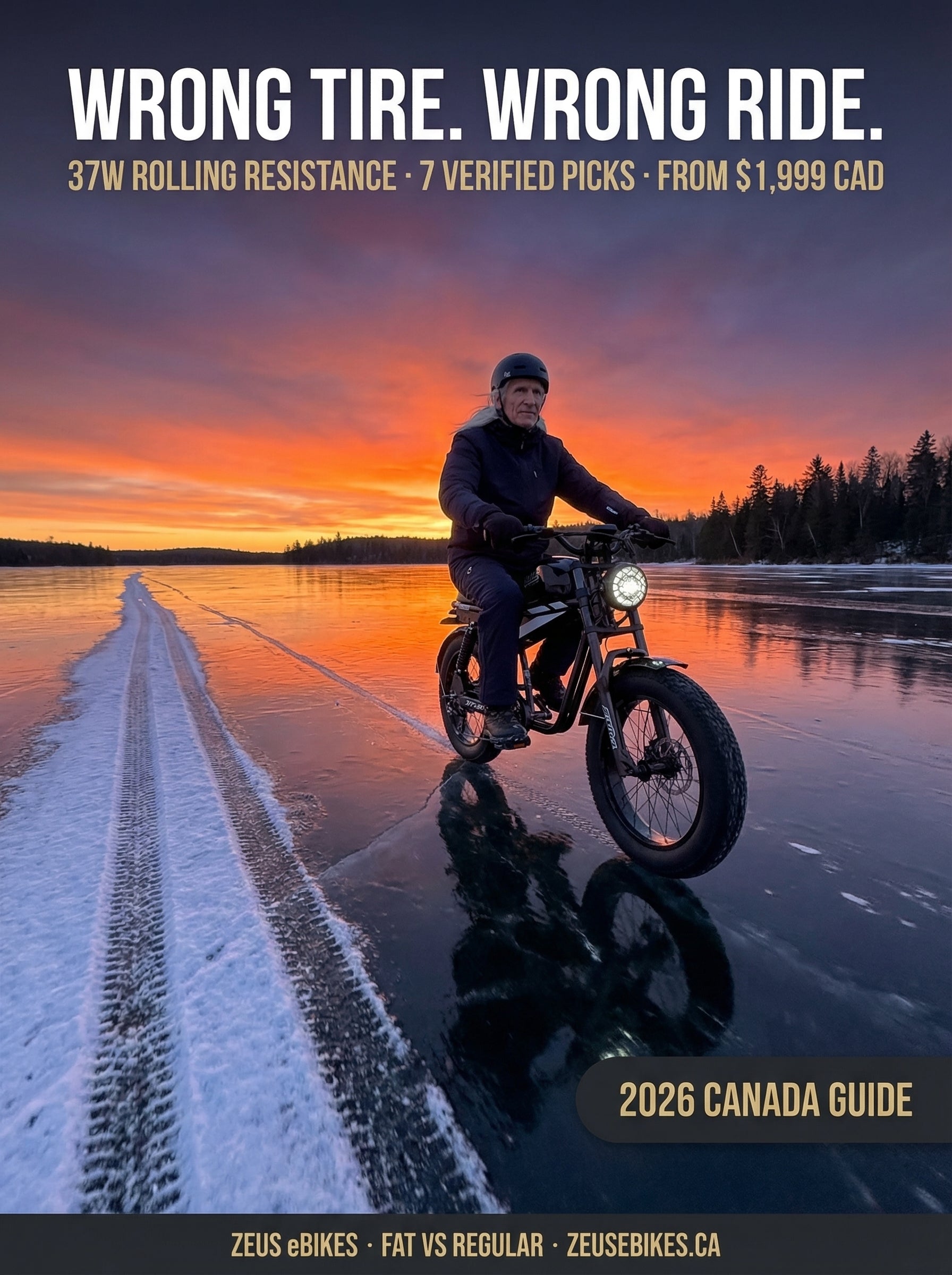 Fat Tire vs Regular Tire eBike Canada (2026): 7 Picks, Real Data & an Honest Verdict — cover photo · Zeus eBikes Canada