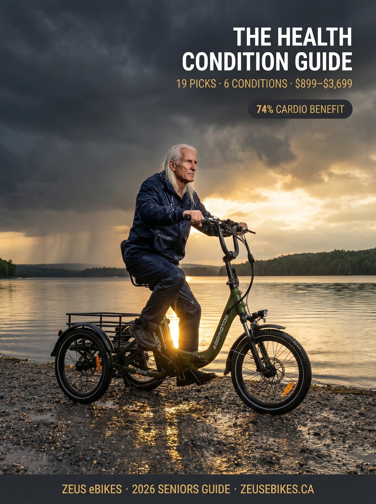 Electric Bikes for Seniors Canada (2026): The Specialist's Trike-Matching Guide — 23 Verified Picks, $1,099–$4,699 — cover photo · Zeus eBikes Canada
