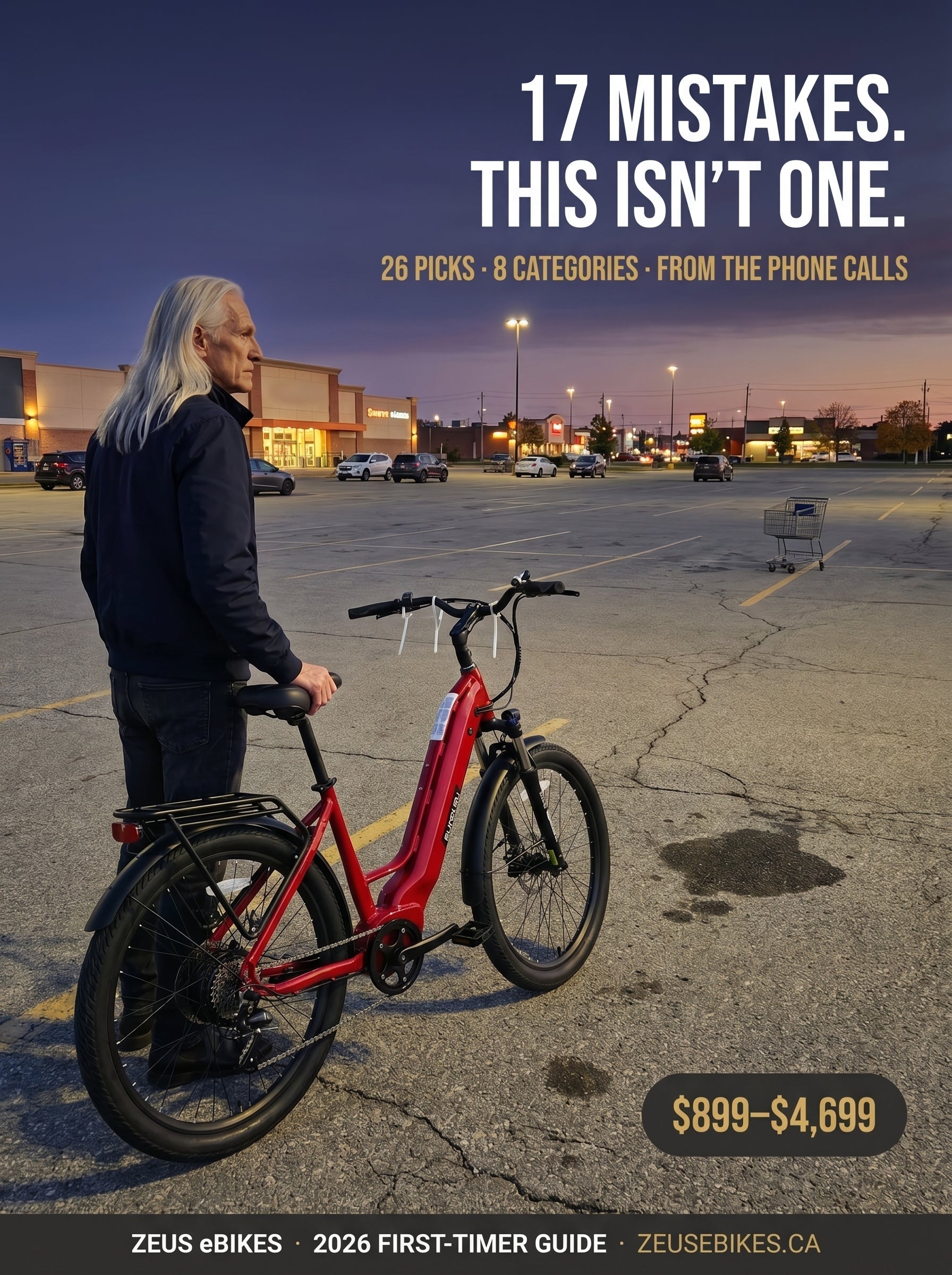 Your First eBike in Canada (2026): 17 Mistakes, 26 Picks & the Checklist Nobody Else Wrote — cover photo · Zeus eBikes Canada