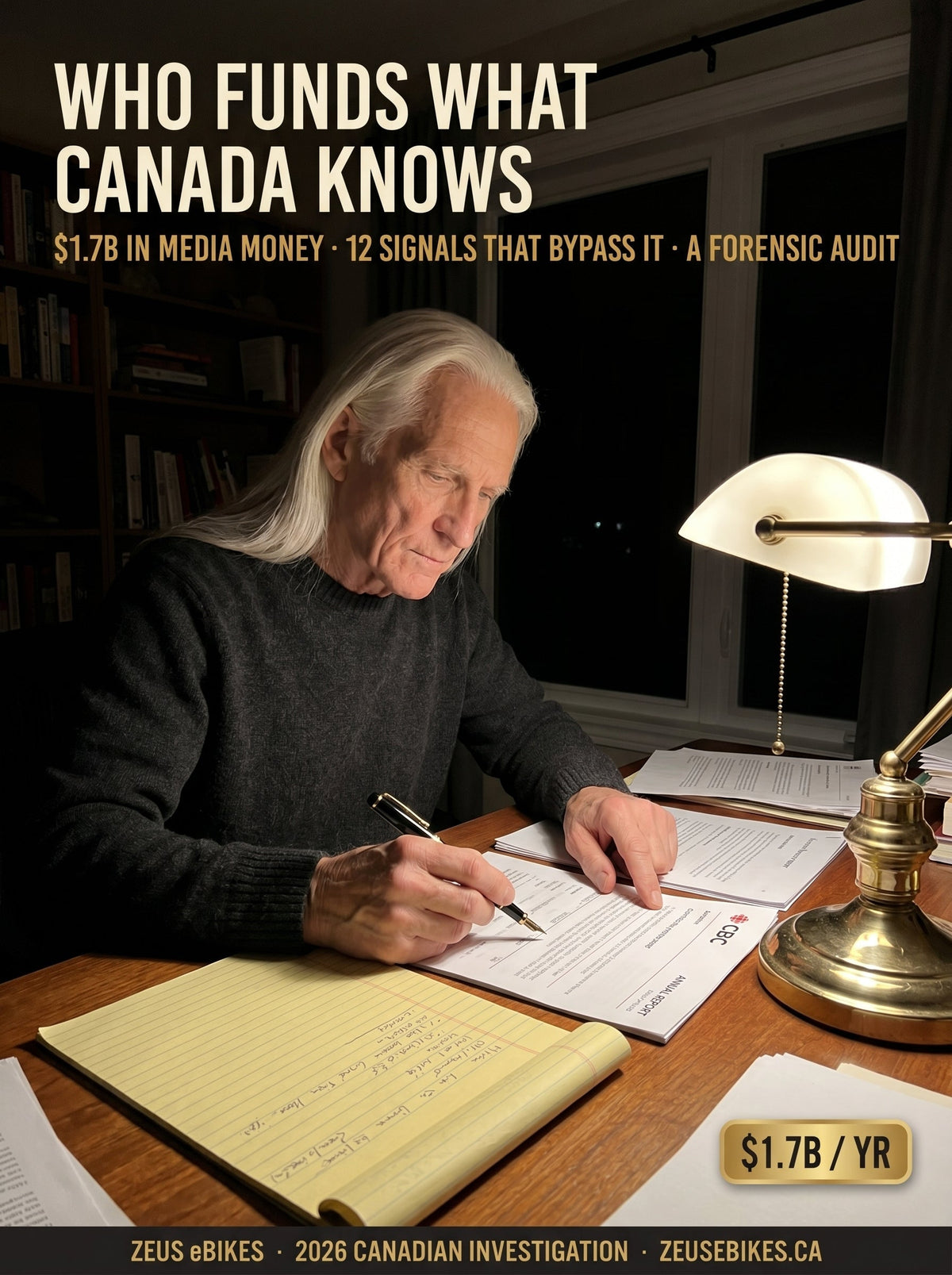 Who Tells Canada What Canada Is? Inside the $1.7-Billion Machine — cover photo · Zeus eBikes Canada