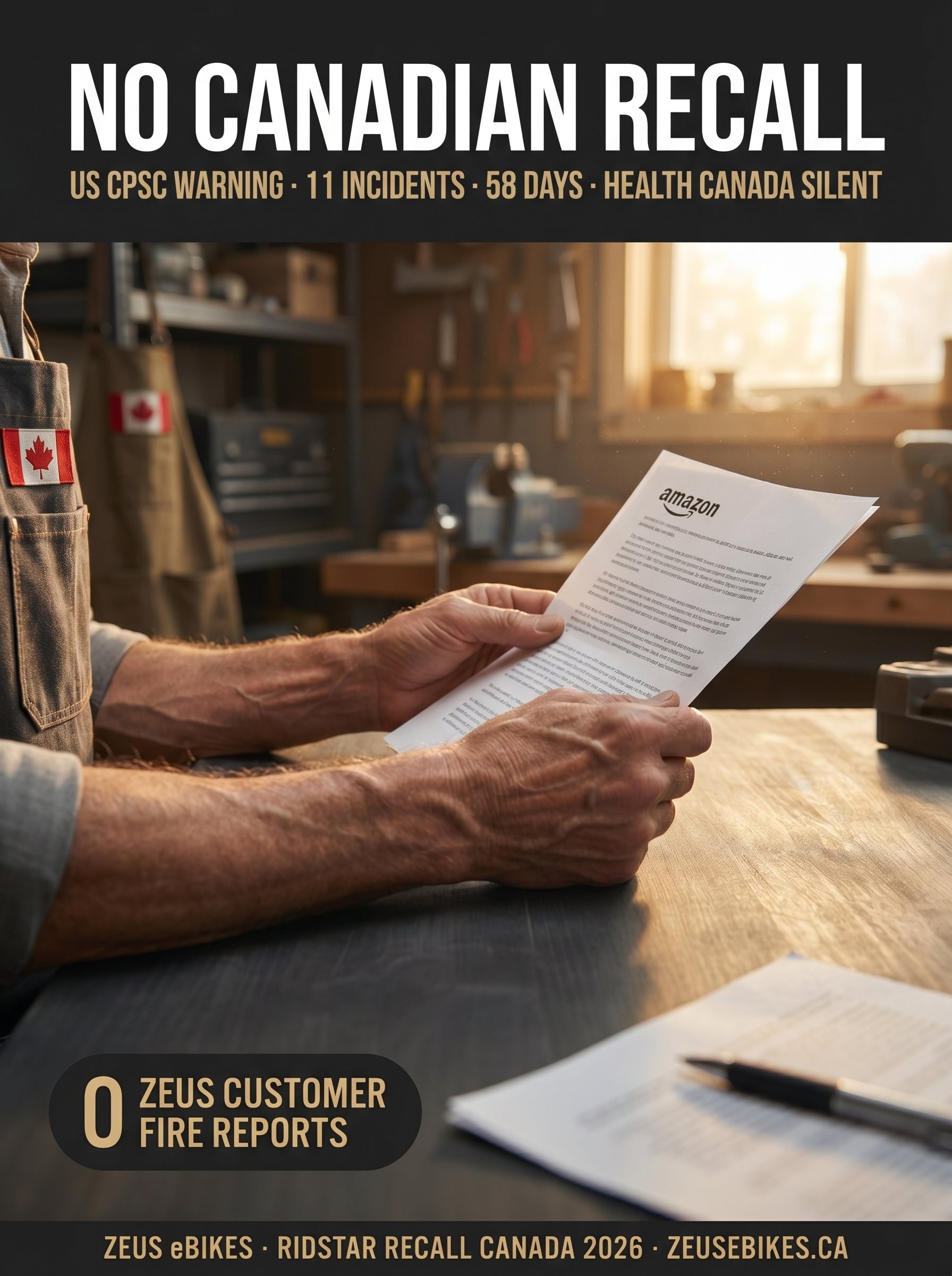 Ridstar Recall Canada (2026): The Amazon eBike Warning Truth — cover photo · Zeus eBikes Canada