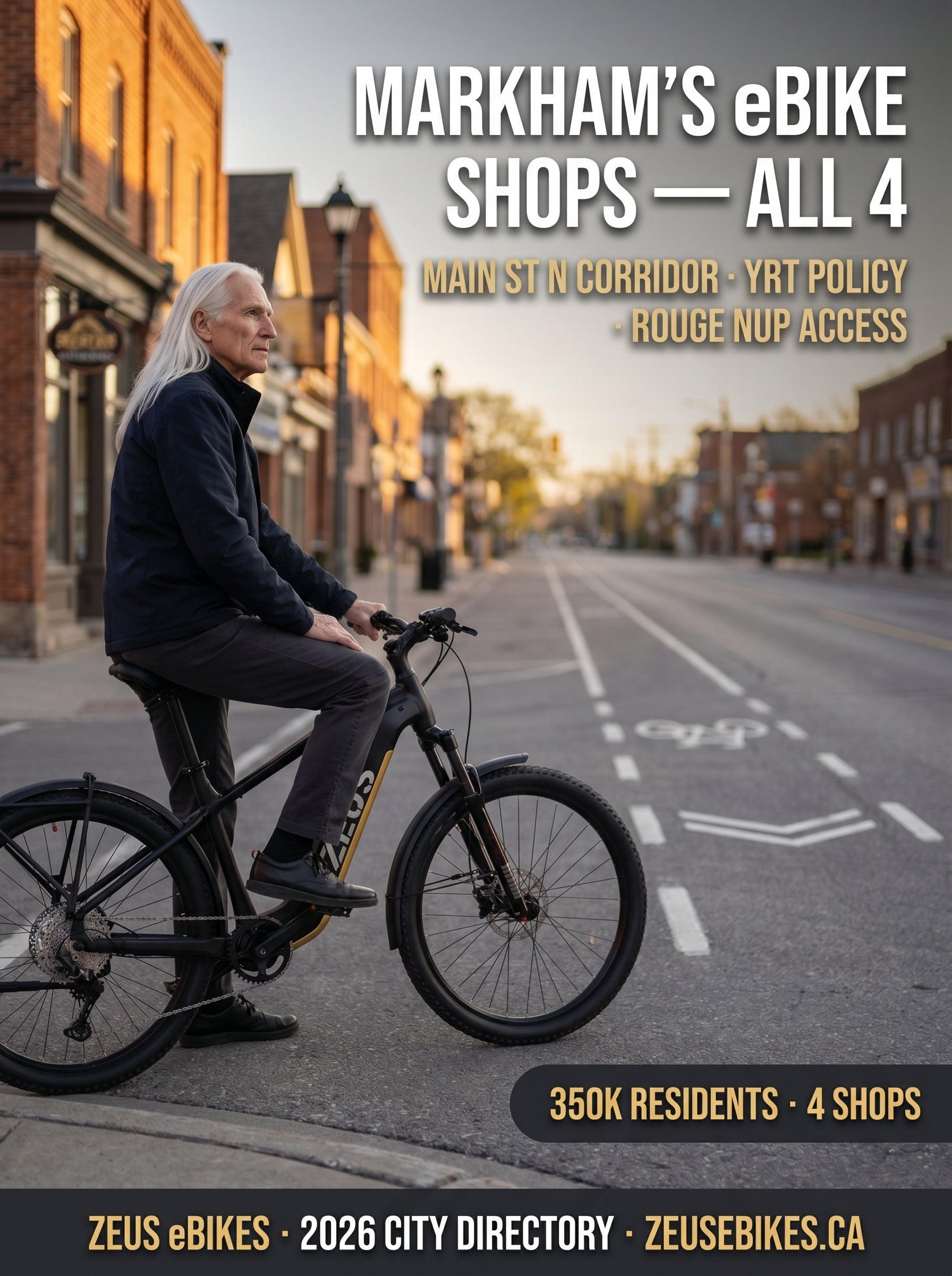 eBike Shops in Markham, ON (2026): Every Verified Store — Main St N Corridor, YRT Policy & Rouge NUP Access — cover photo · Zeus eBikes Canada