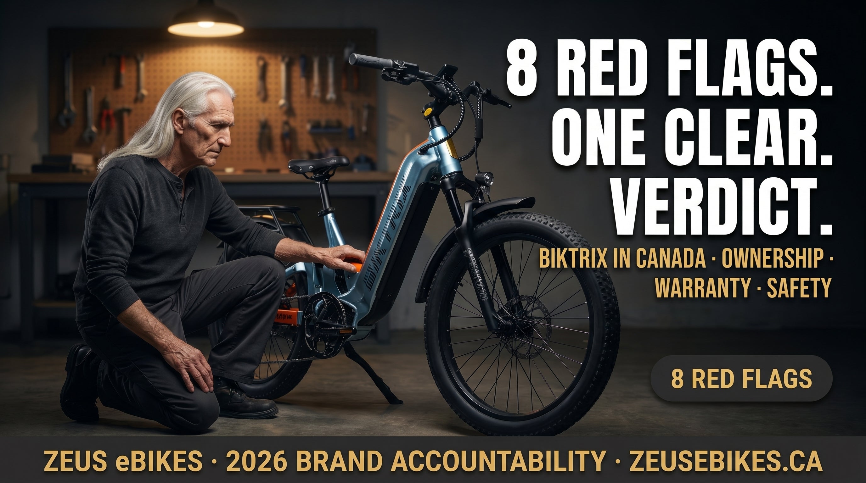 Zeus eBikes 2026 verified brand profile of Biktrix Canada — Saskatoon ownership, warranty reality, return-policy cost, UL certification, and Canadian showroom network
