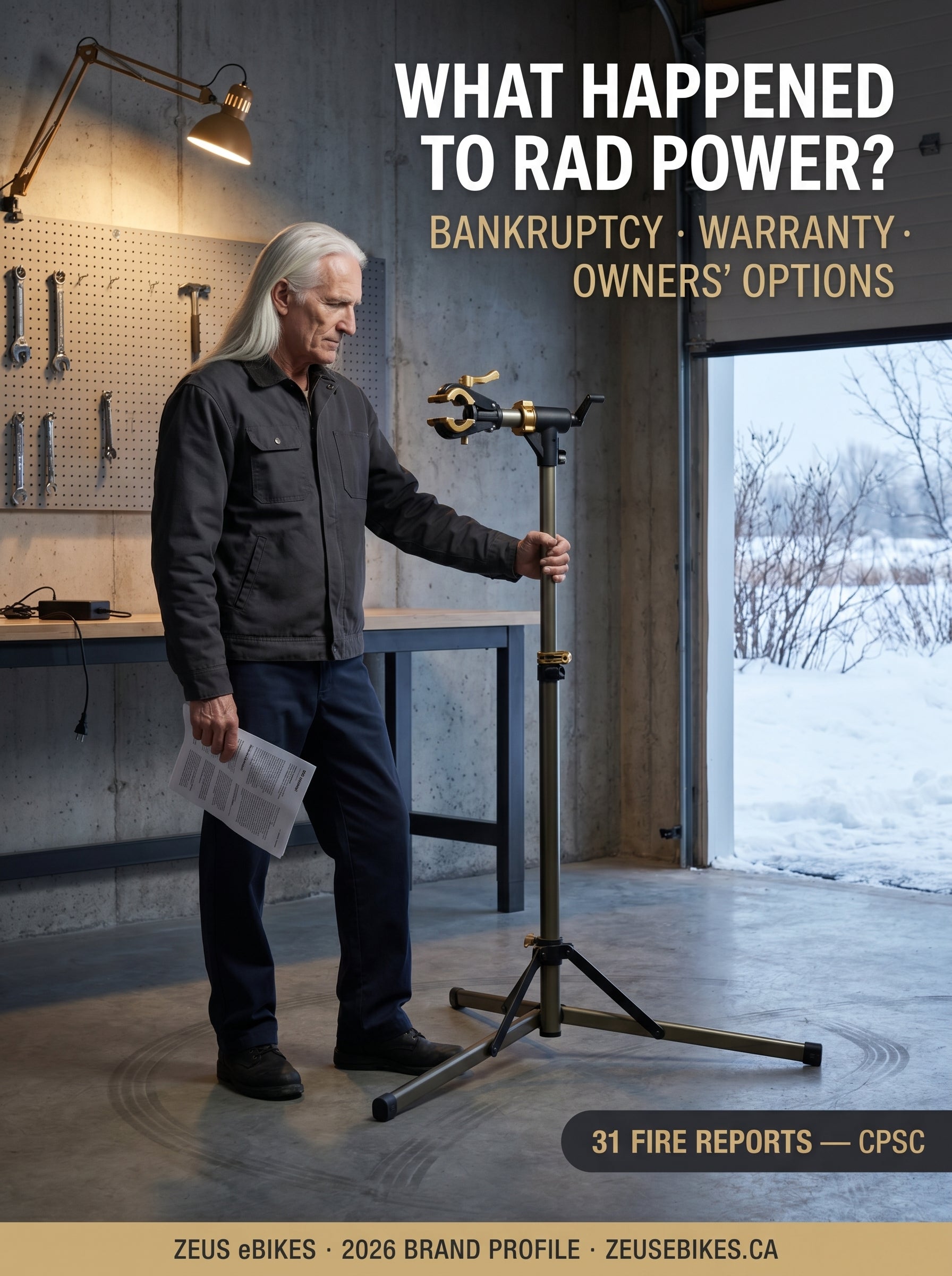 Zeus eBikes verified brand profile of Rad Power Bikes Canada 2026 — what happened to Rad Power? Bankruptcy, warranty, owners' options
