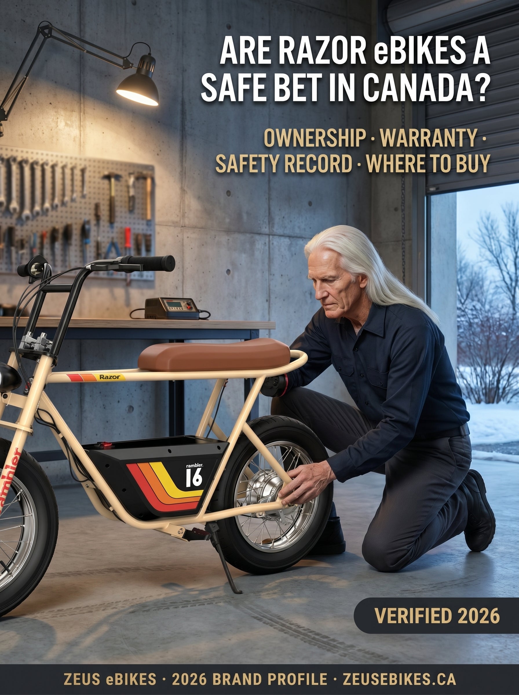 Zeus eBikes verified brand profile of razor eBikes Canada 2026 — are Razor eBikes a safe bet? Warranty, safety record