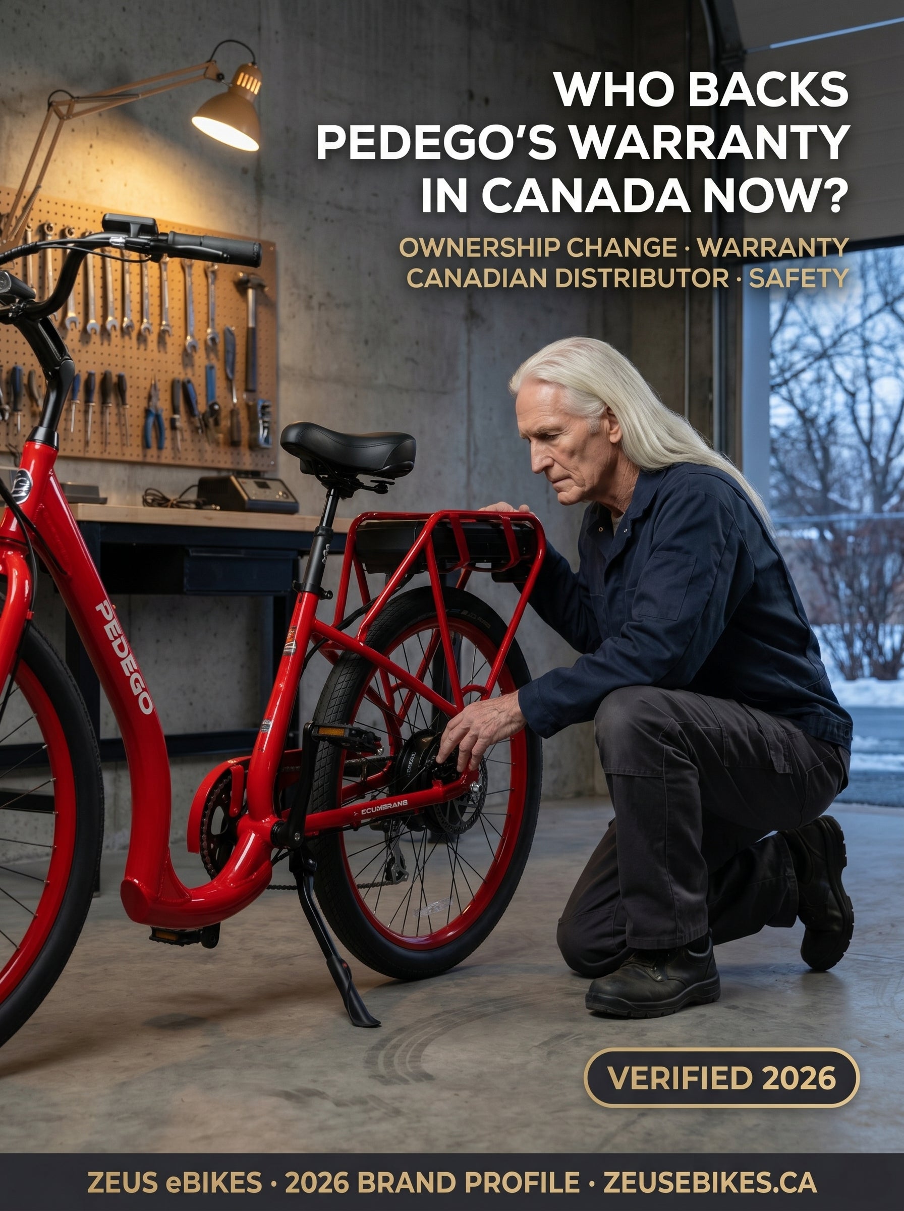 Zeus eBikes 2026 verified brand profile of Pedego Electric Bikes Canada — ownership, warranty reality, CPSC recall record, and Canadian distributor network