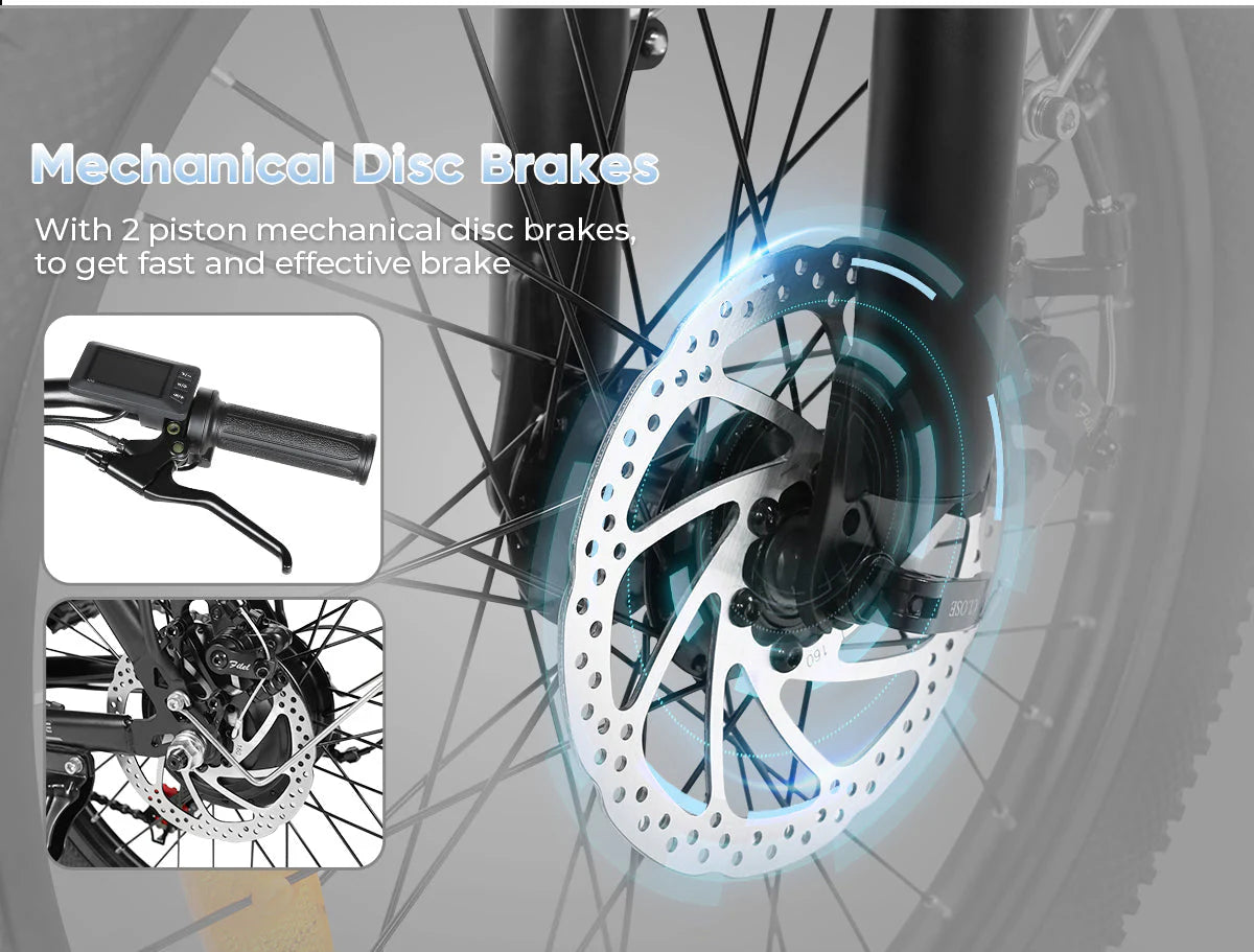 SAMEBIKE CY20 Folding Commuter Electric Bike (350W, 36V 13Ah, 20")