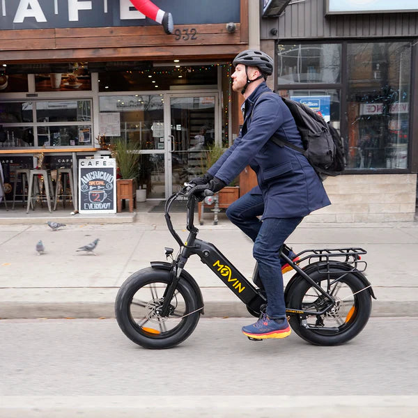 Movin Pulse Fat Tire Delivery E-Bike (500W, Dual-Battery Options, 50kg Rack, 32 km/h)