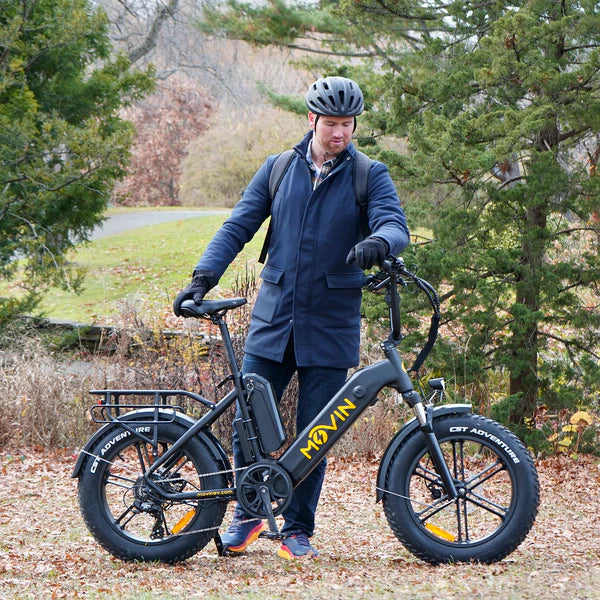Movin Pulse Fat Tire Delivery E-Bike (500W, Dual-Battery Options, 50kg Rack, 32 km/h)