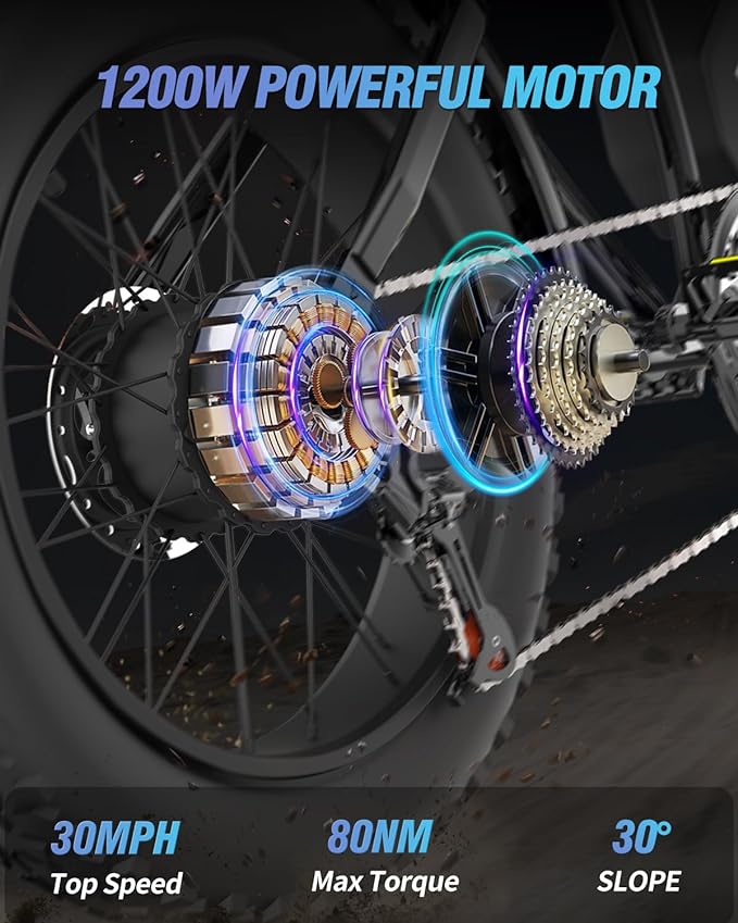 YVY C20 Mini 20" Folding Fat Tire Electric Bike — 1000W, 720 Wh