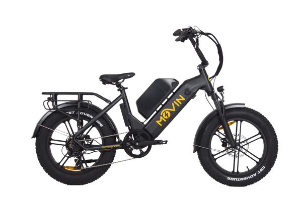Movin Pulse Fat Tire Delivery E-Bike (500W, Dual-Battery Options, 50kg Rack, 32 km/h)