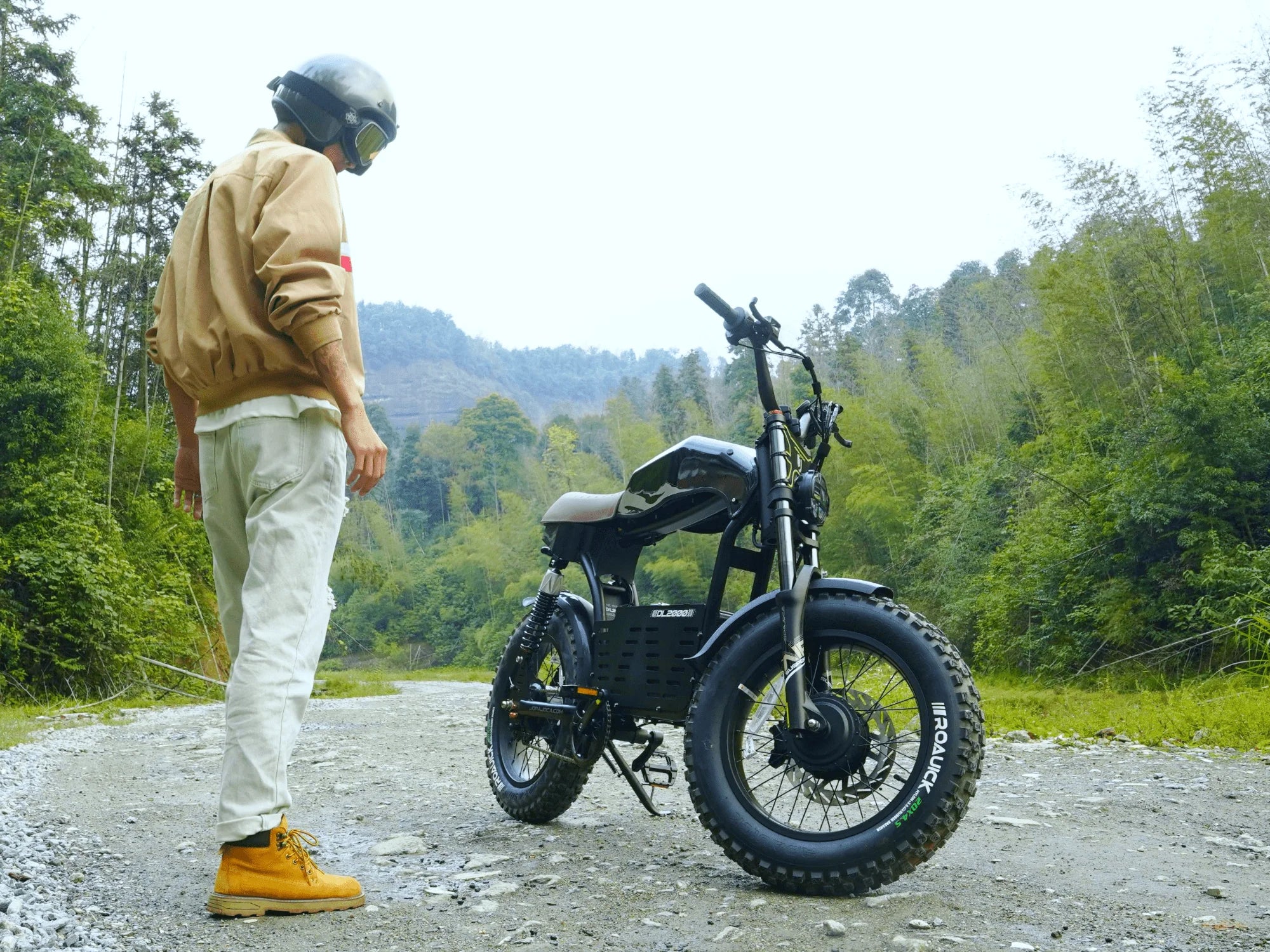 Eahora DL2000 Dual Motor Moped-Style Electric Bike (52V 30Ah)