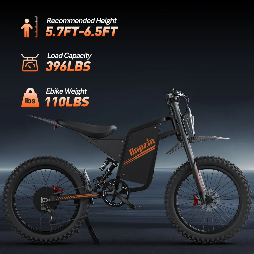 YVY Q8 Long Range Electric Motorbike — 60V, 2,100 Wh