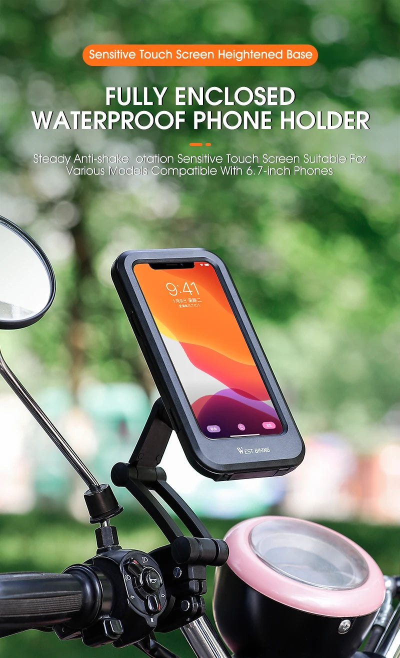 Enclosed Adjustable Universal Ebike Phone Holder