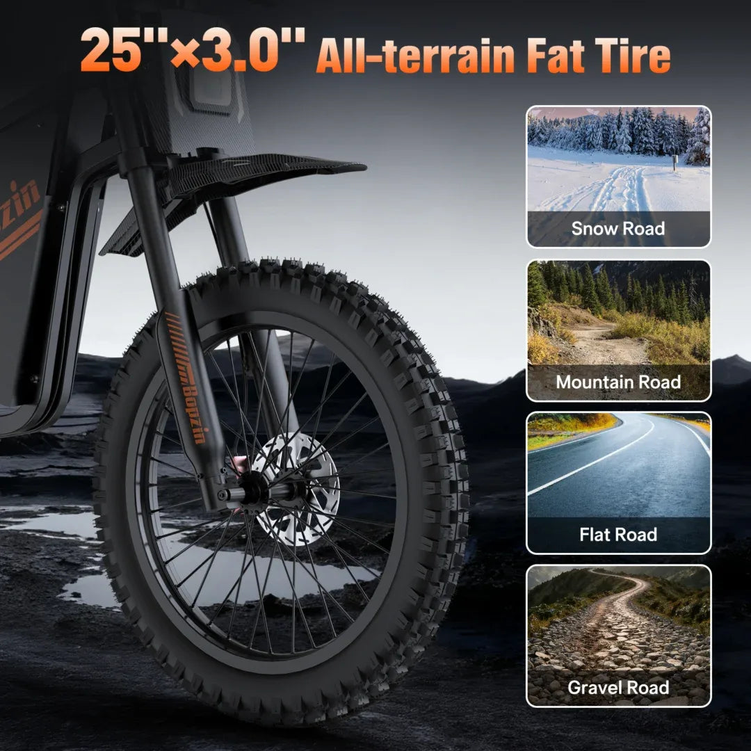 YVY Q8 Long Range Electric Motorbike — 60V, 2,100 Wh