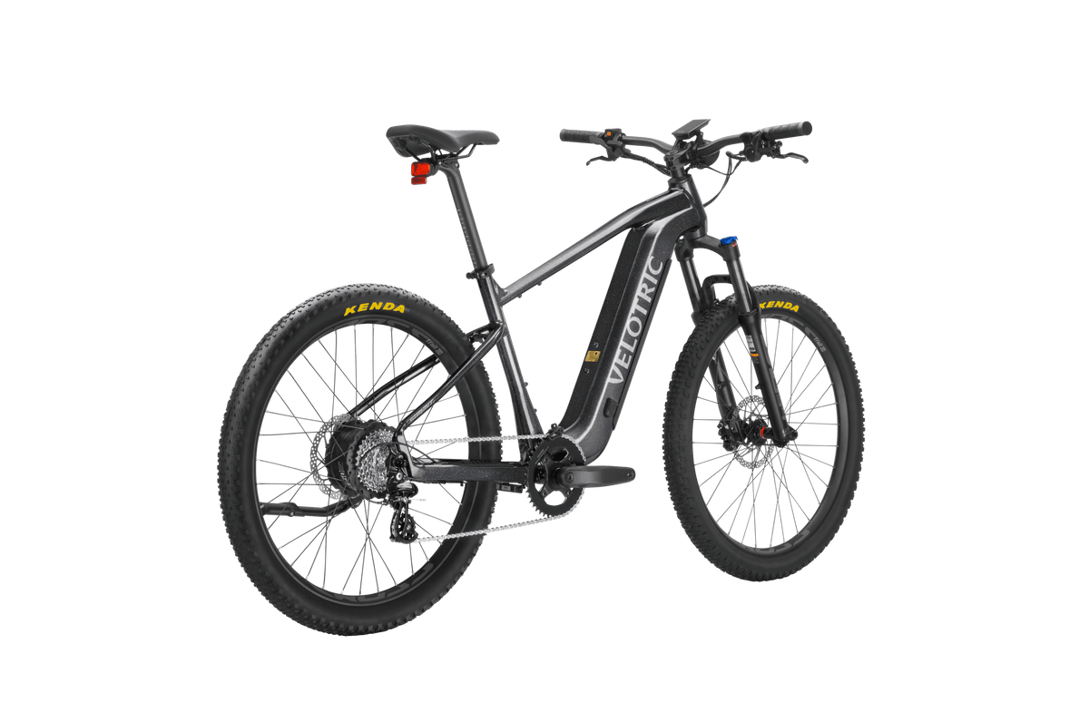 Velotric Summit 1 in Space Black, rear three-quarter view — Zeus eBikes Canada