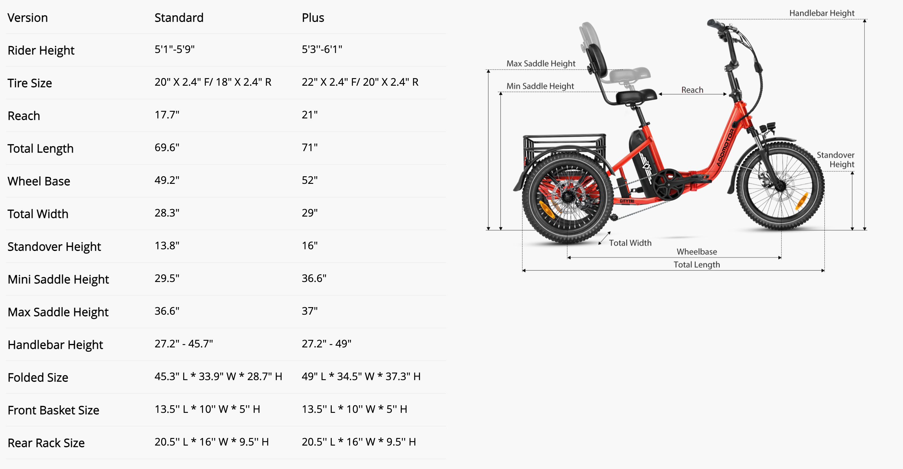 CITYTRI E-310 Electric Trike ( Back in Stock)