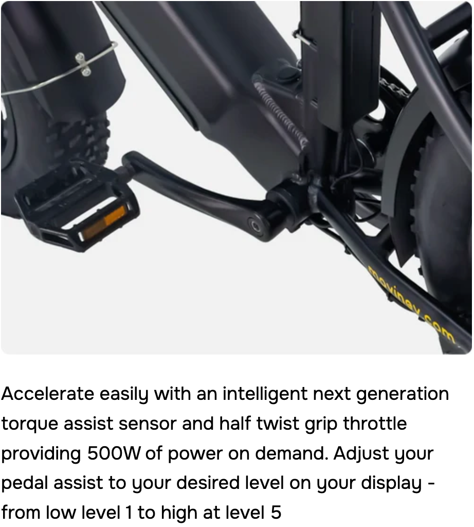 Movin Pulse Fat Tire Delivery E-Bike (500W, Dual-Battery Options, 50kg Rack, 32 km/h)