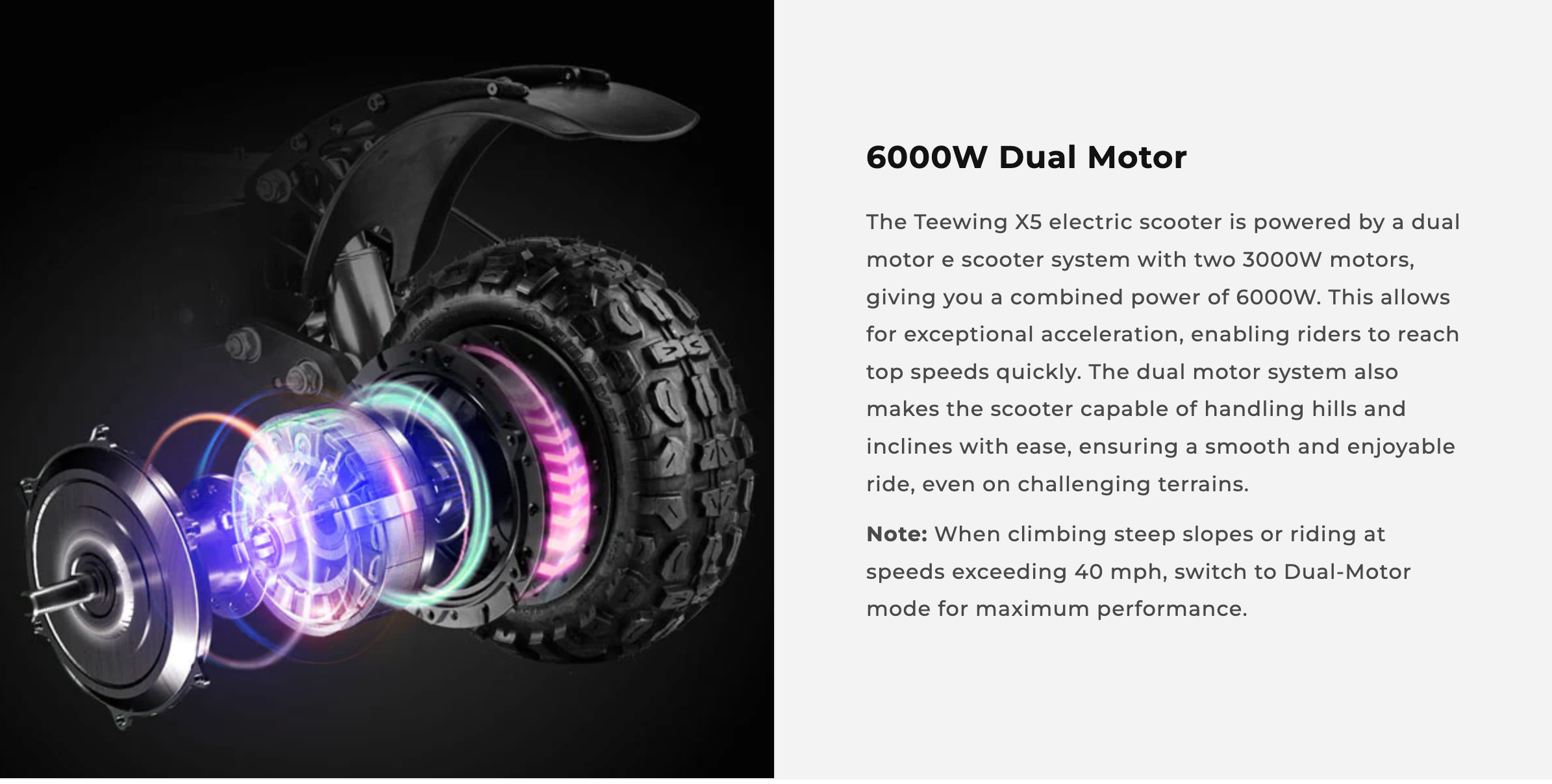 X5 6000W Dual Motor Electric Scooter