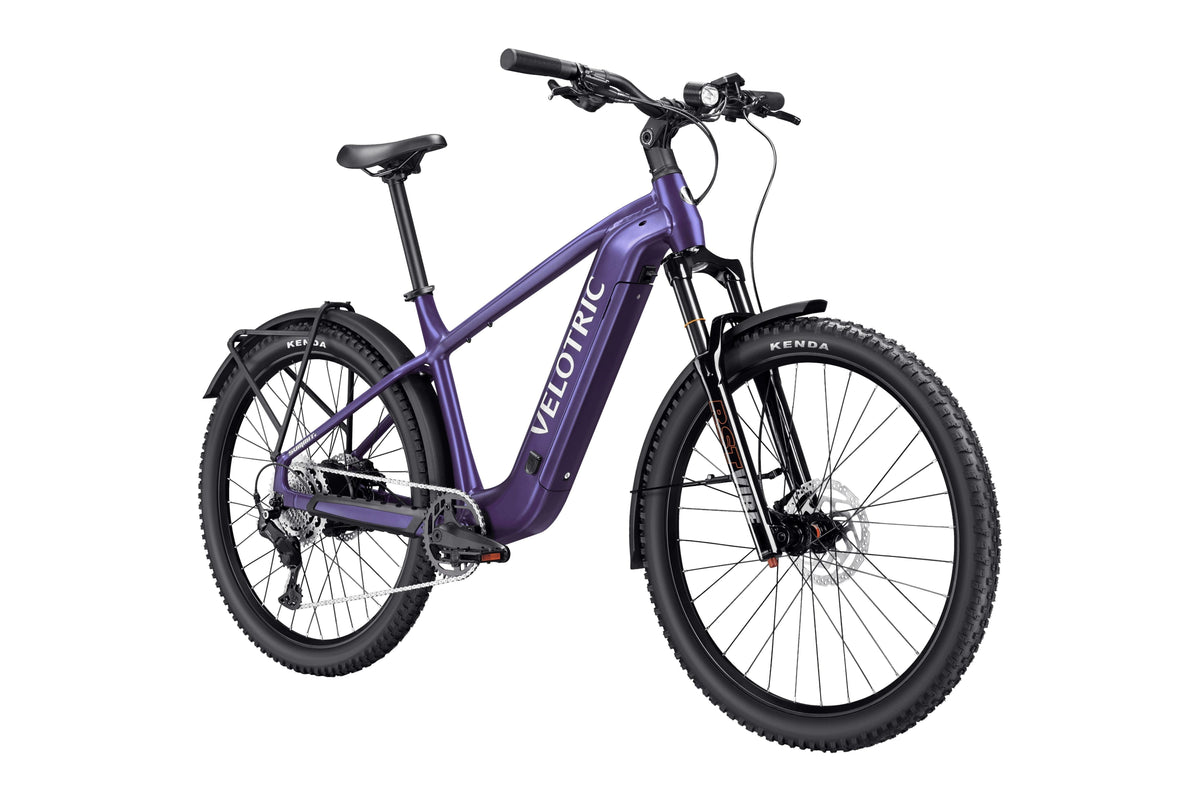 Velotric Summit 2 in Galaxy Purple, front three-quarter view — Zeus eBikes Canada