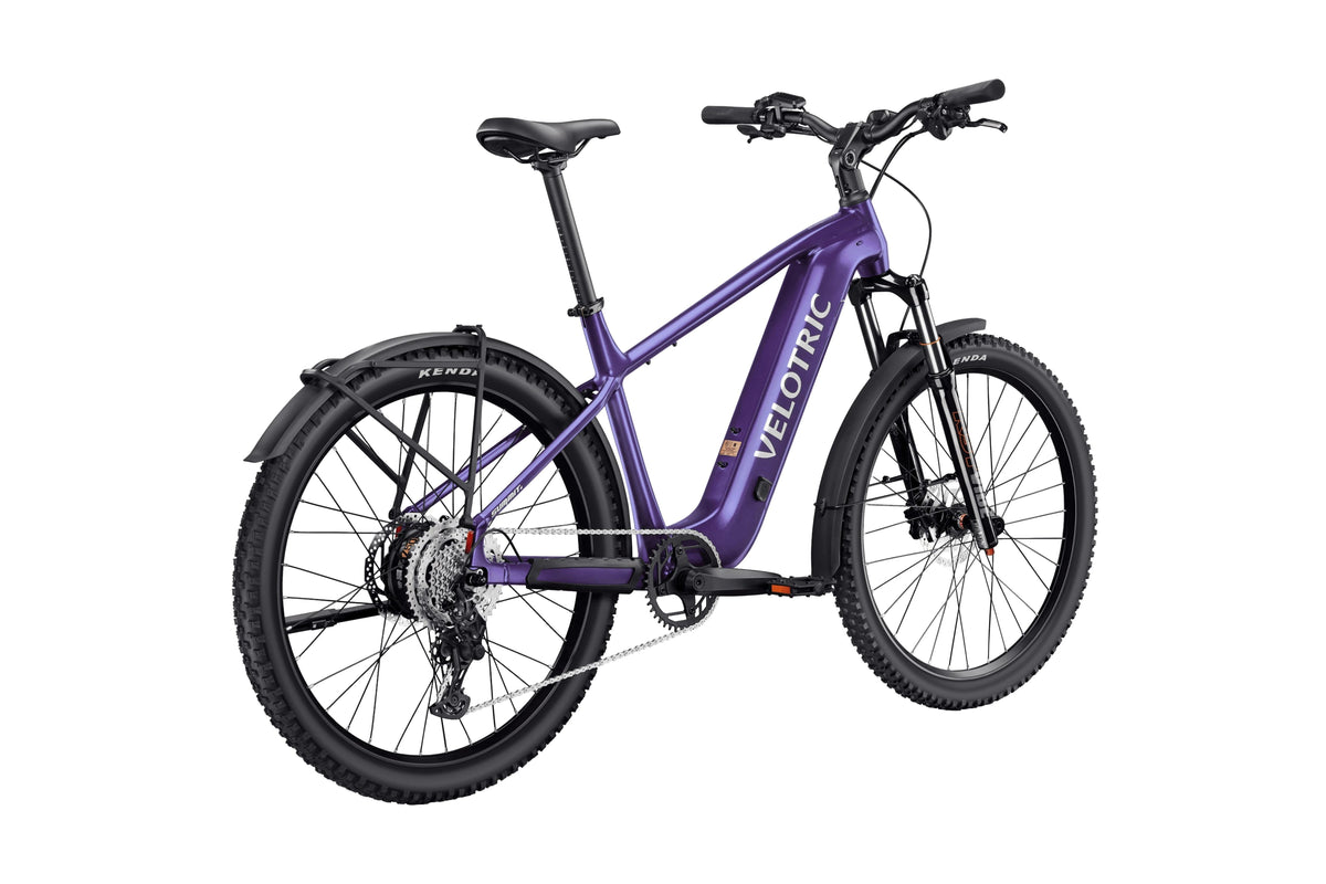 Velotric Summit 2 in Galaxy Purple, rear three-quarter view — Zeus eBikes Canada