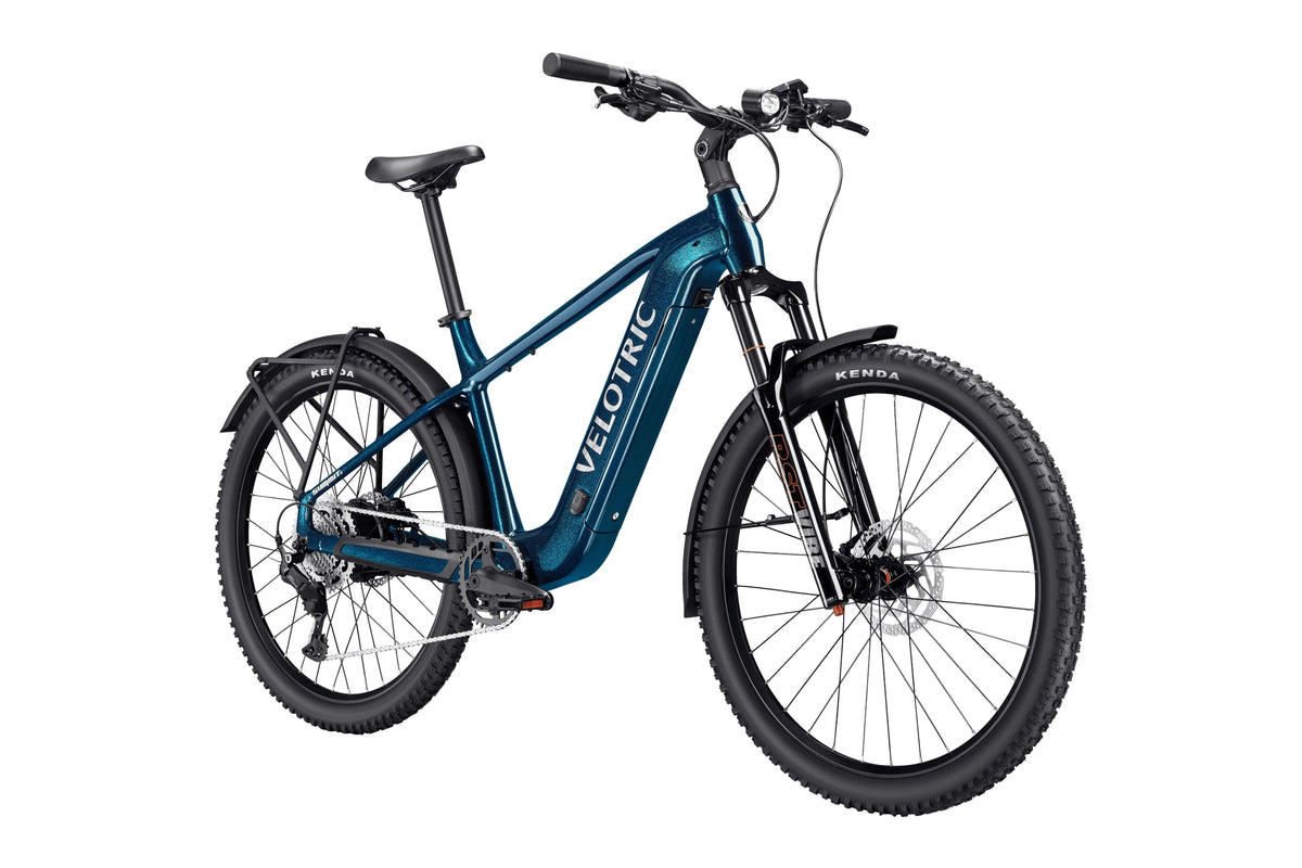 Velotric Summit 2 in Ocean Blue, front three-quarter view — Zeus eBikes Canada