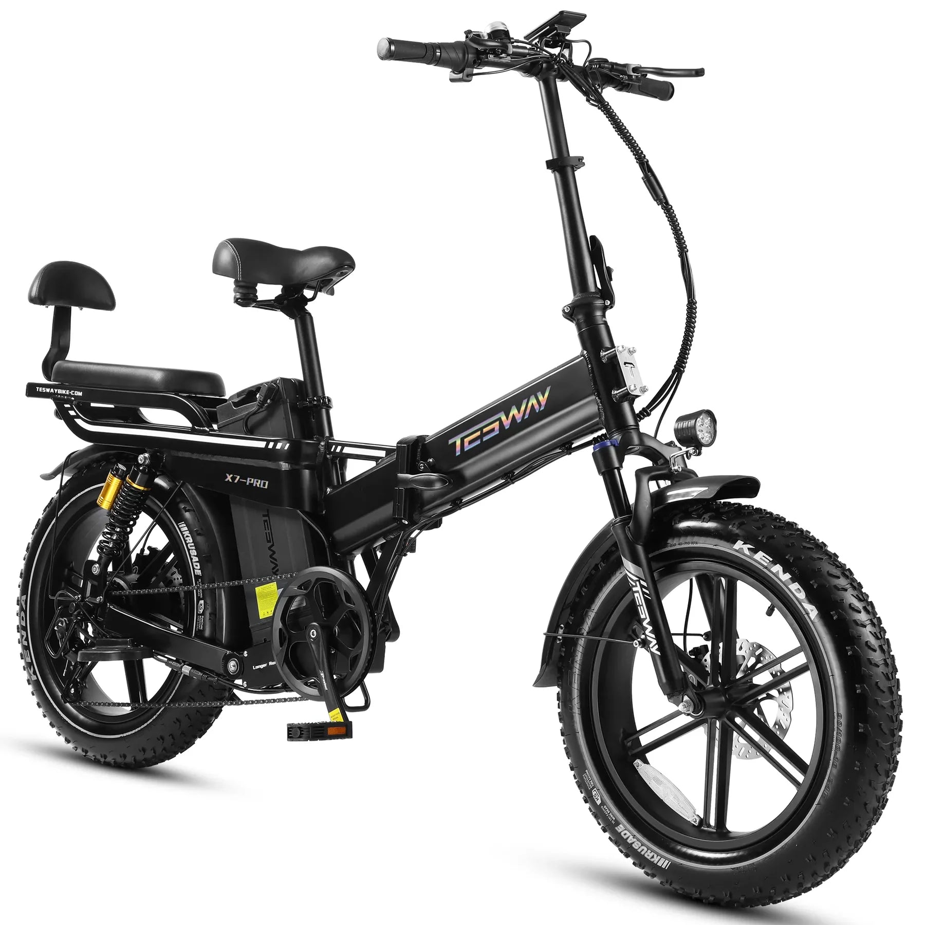 TESWAY X7 PRO Foldable Fat Tire Electric Bike (52V 60Ah, 1600W Peak, 20×4)