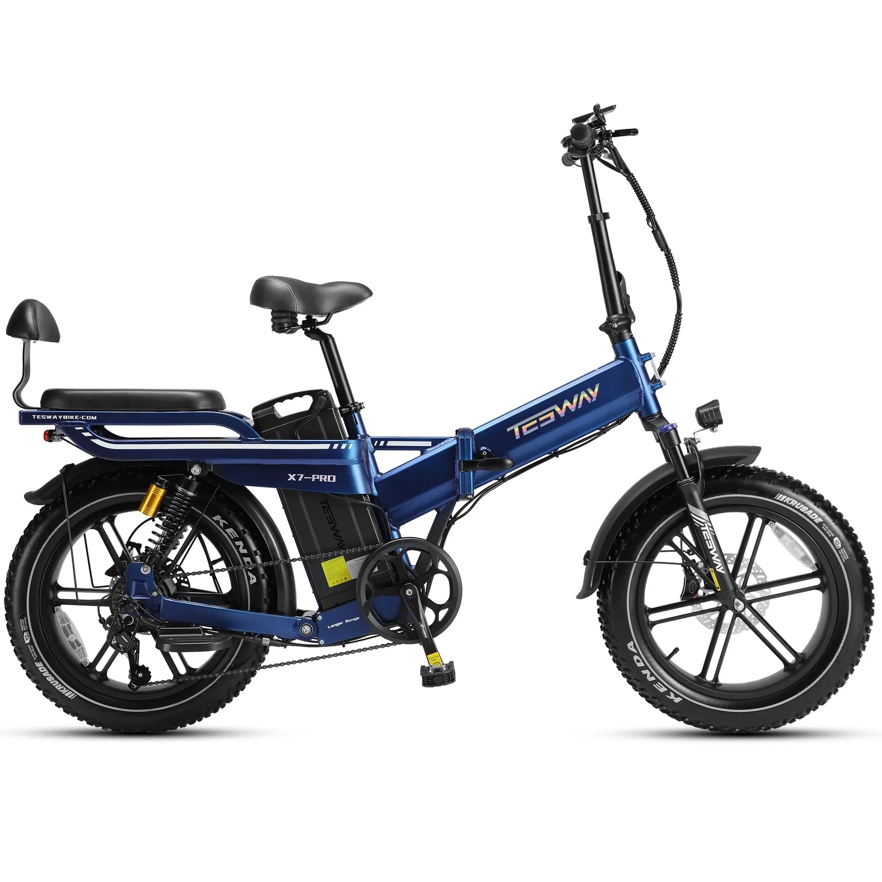 TESWAY X7 PRO Foldable Fat Tire Electric Bike (52V 60Ah, 1600W Peak, 20×4)