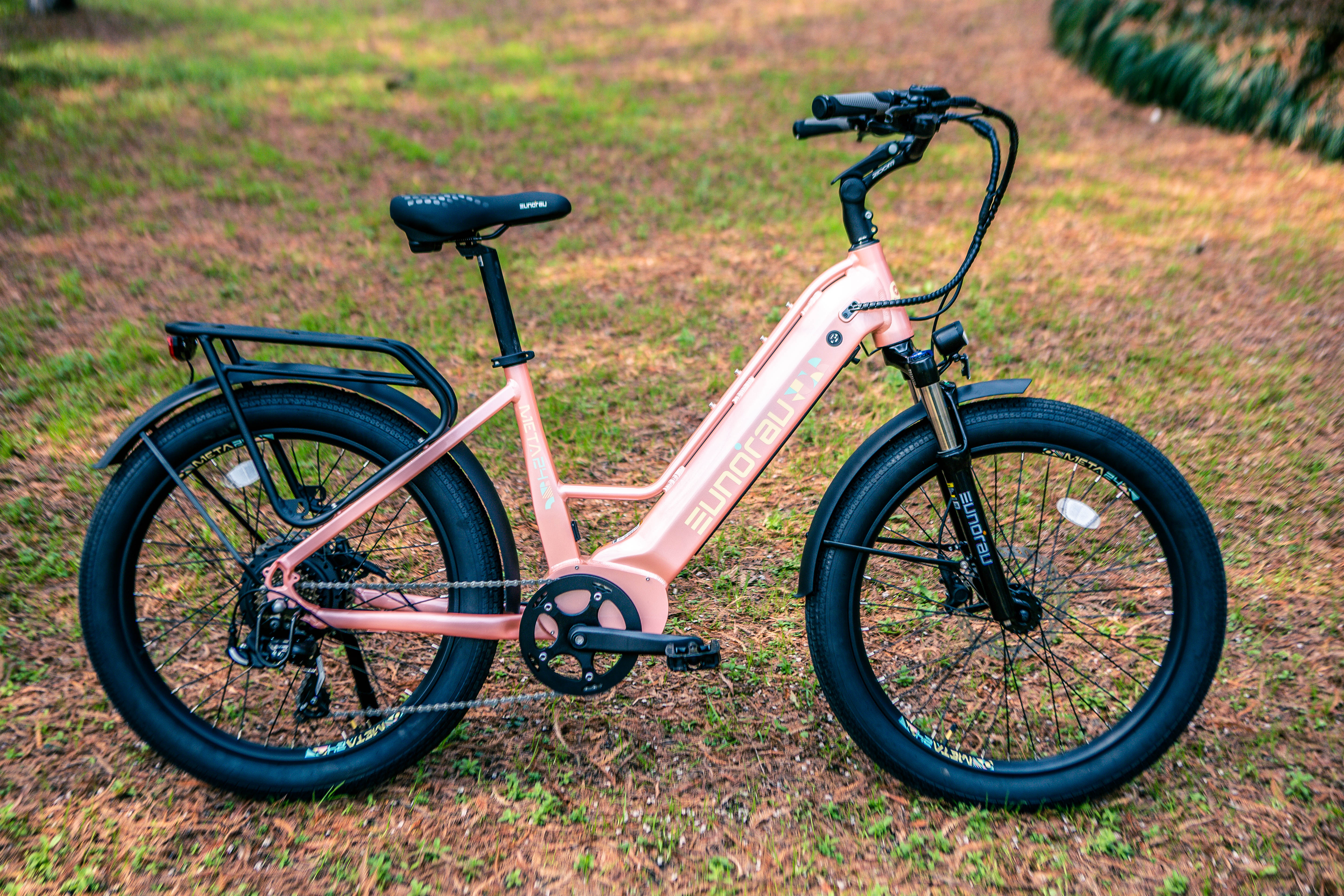 Eunorau Meta 24 step-through commuter electric bike — 500W rear hub motor, torque sensor, 48V 720Wh Samsung battery, 24x3.0 Innova tyres, hydraulic disc brakes — Zeus eBikes Canada