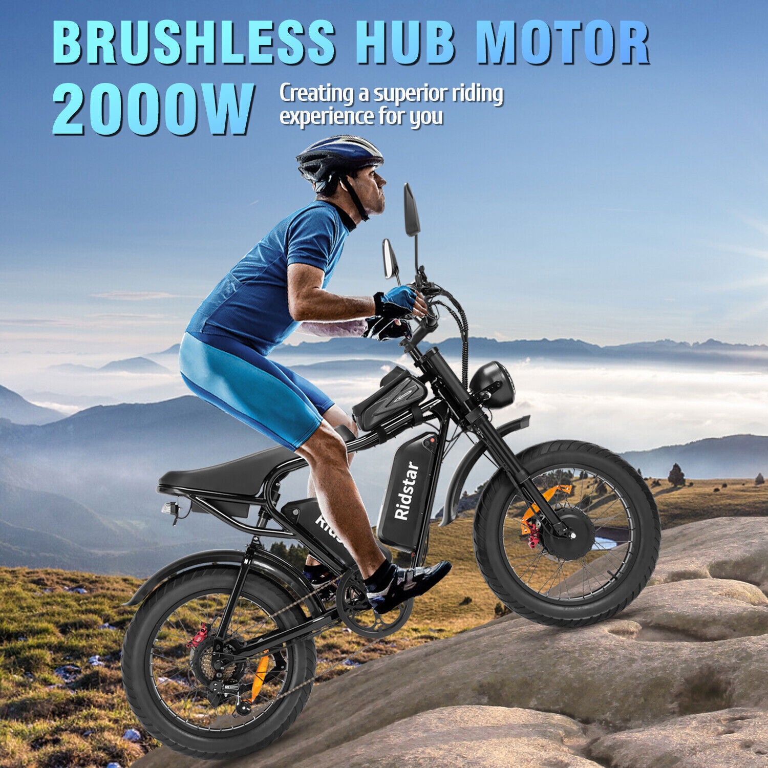 Ridstar Q20 Pro Dual Motor 2000W Retro Ebike