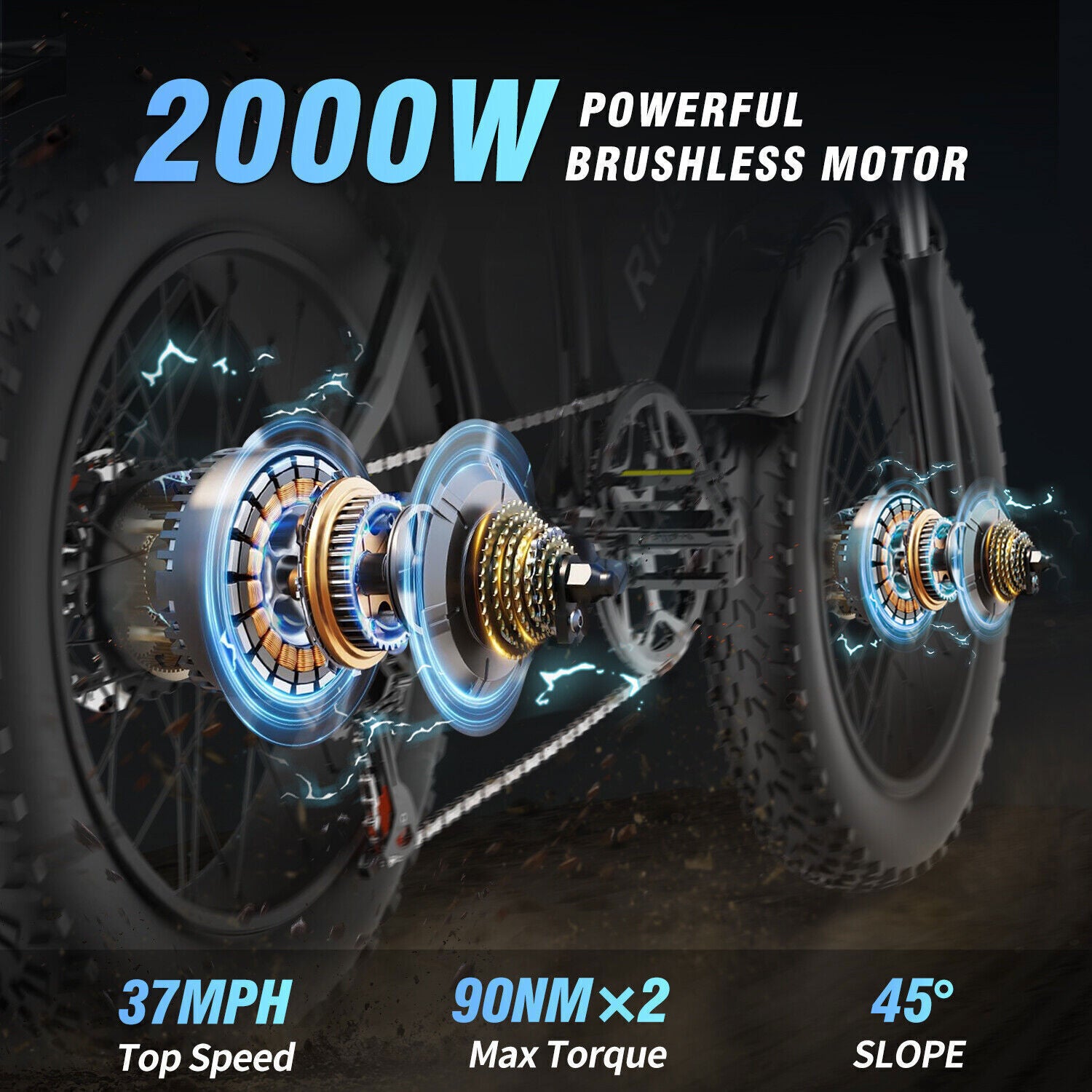 Ridstar Q20 Pro Dual Motor 2000W Retro Ebike