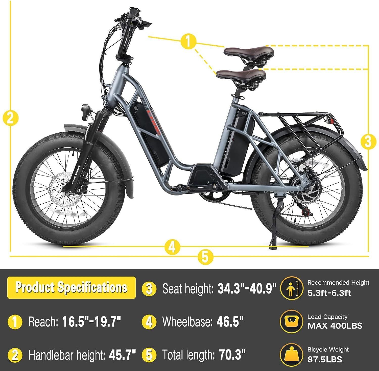Fucare Gemini Dual Battery 1000W Ebike (Pre-Order, clearing customs now)