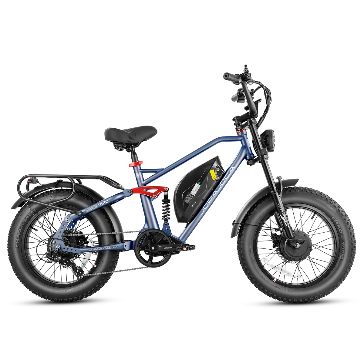 Eahora Terra II 2026 in Blue, right side view with the rear rack and 20-inch fat tires — Eahora’s own photo