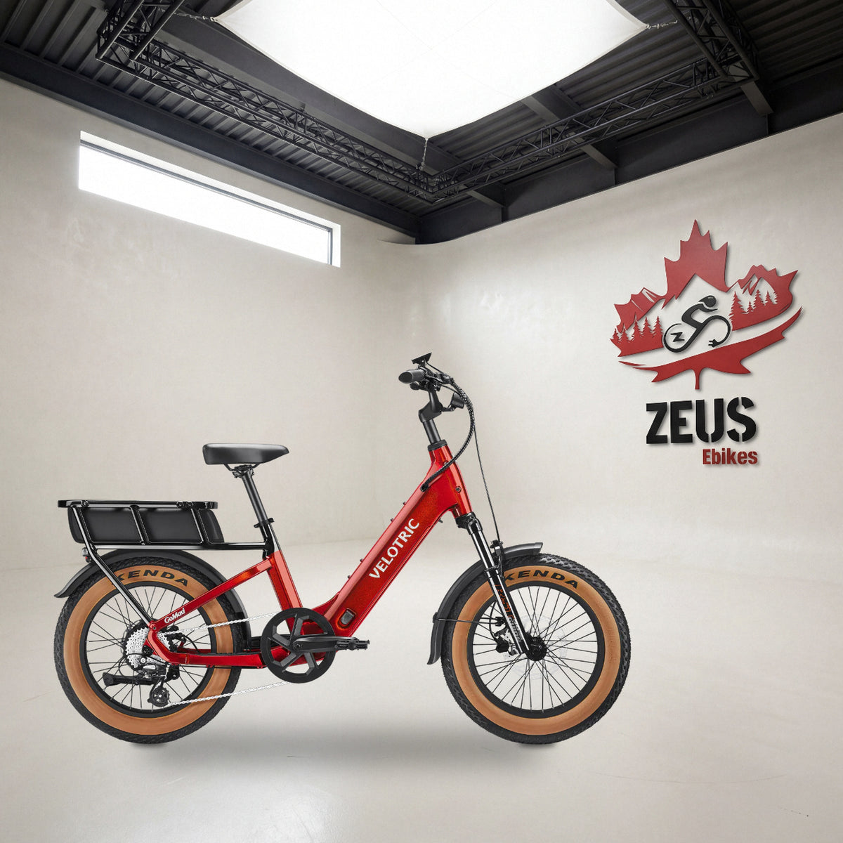 Velotric GoMad compact utility e-bike in Dark Amber: Velotric's own photo set in the Zeus eBikes studio — Zeus eBikes Canada