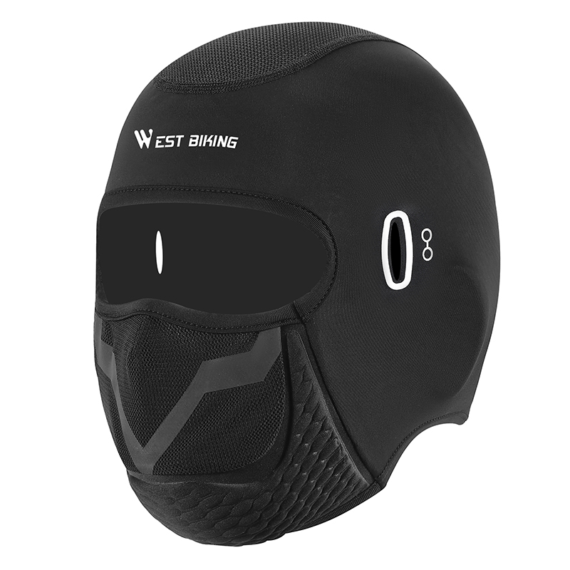 West Biking summer balaclava, short style with an oval glasses hole at the temple — Zeus eBikes Canada