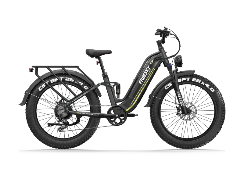 FREESKY Wild Cat Ultra A-340 – Full Suspension Step-Thru Fat Tire eBike (48V 25Ah)