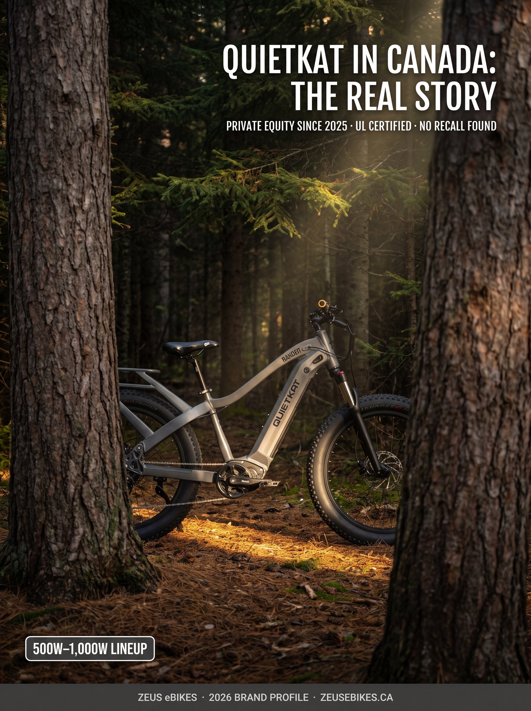 QuietKat eBikes Canada — verified brand profile 2026 · Zeus eBikes