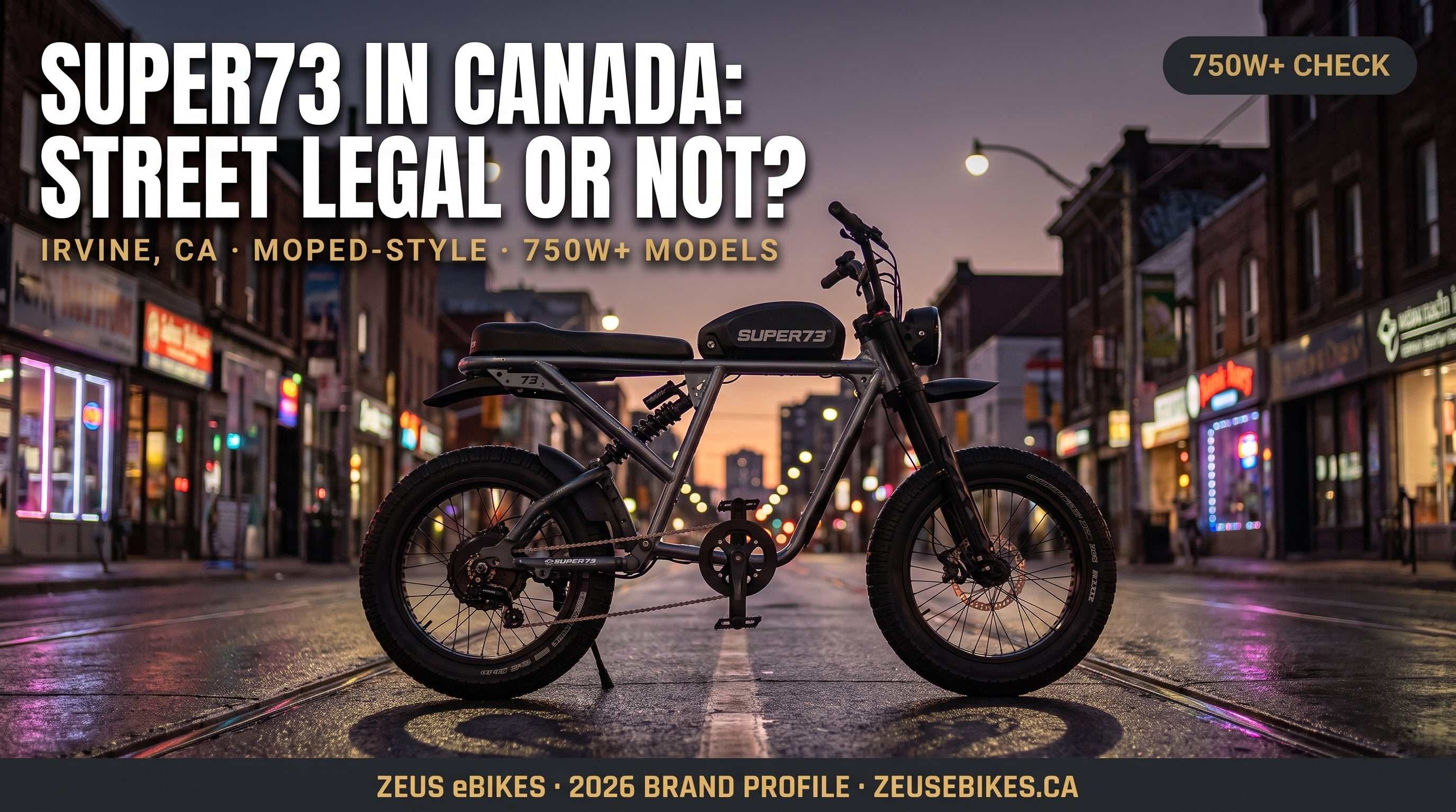 Super73 eBikes Canada — verified brand profile 2026 · Zeus eBikes